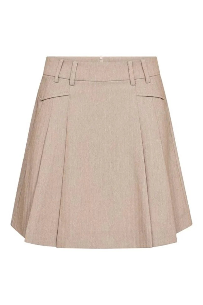 MarloCC Pocket Pleat MiniSkirt - Sand