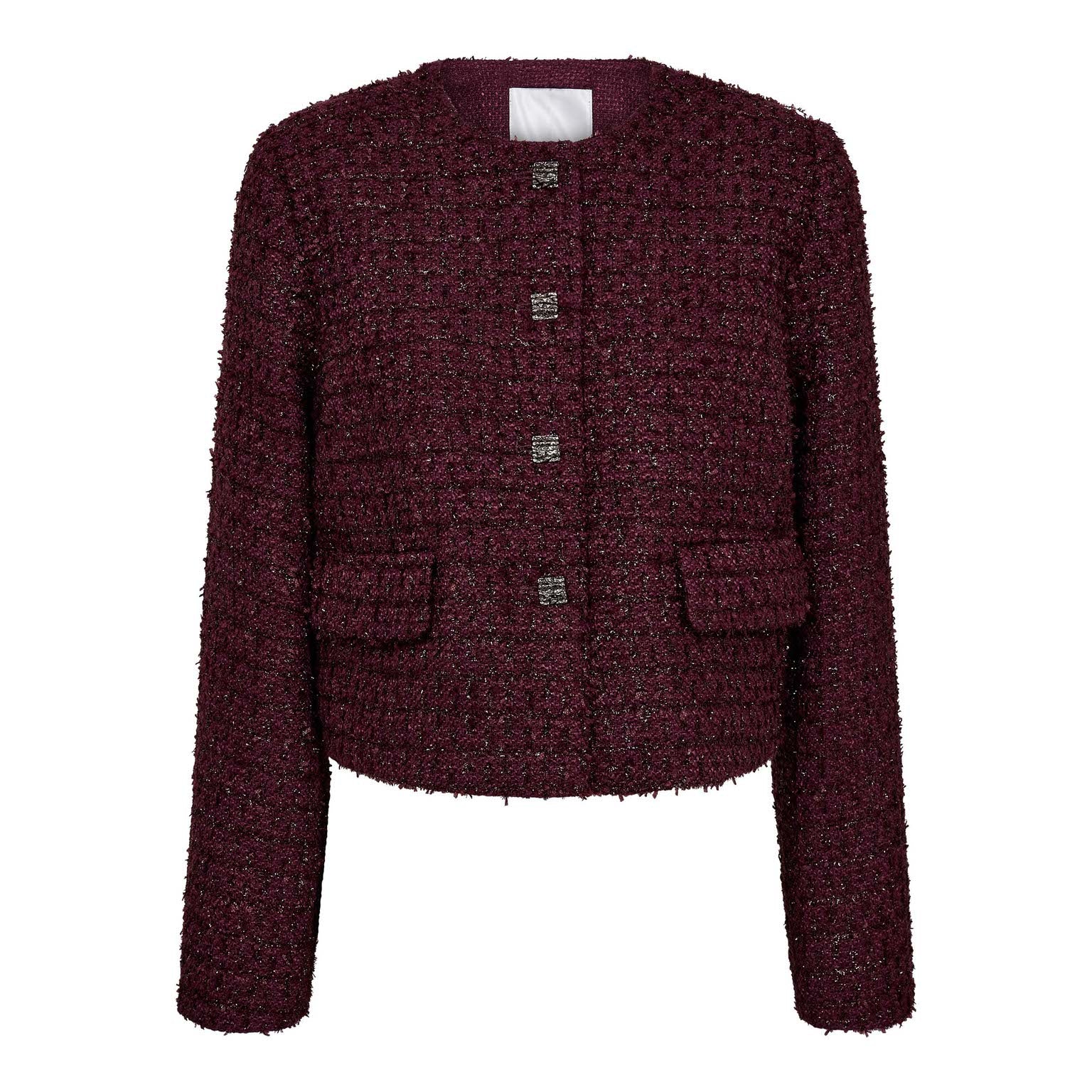 PeachCC Boucle Jacket - Plum
