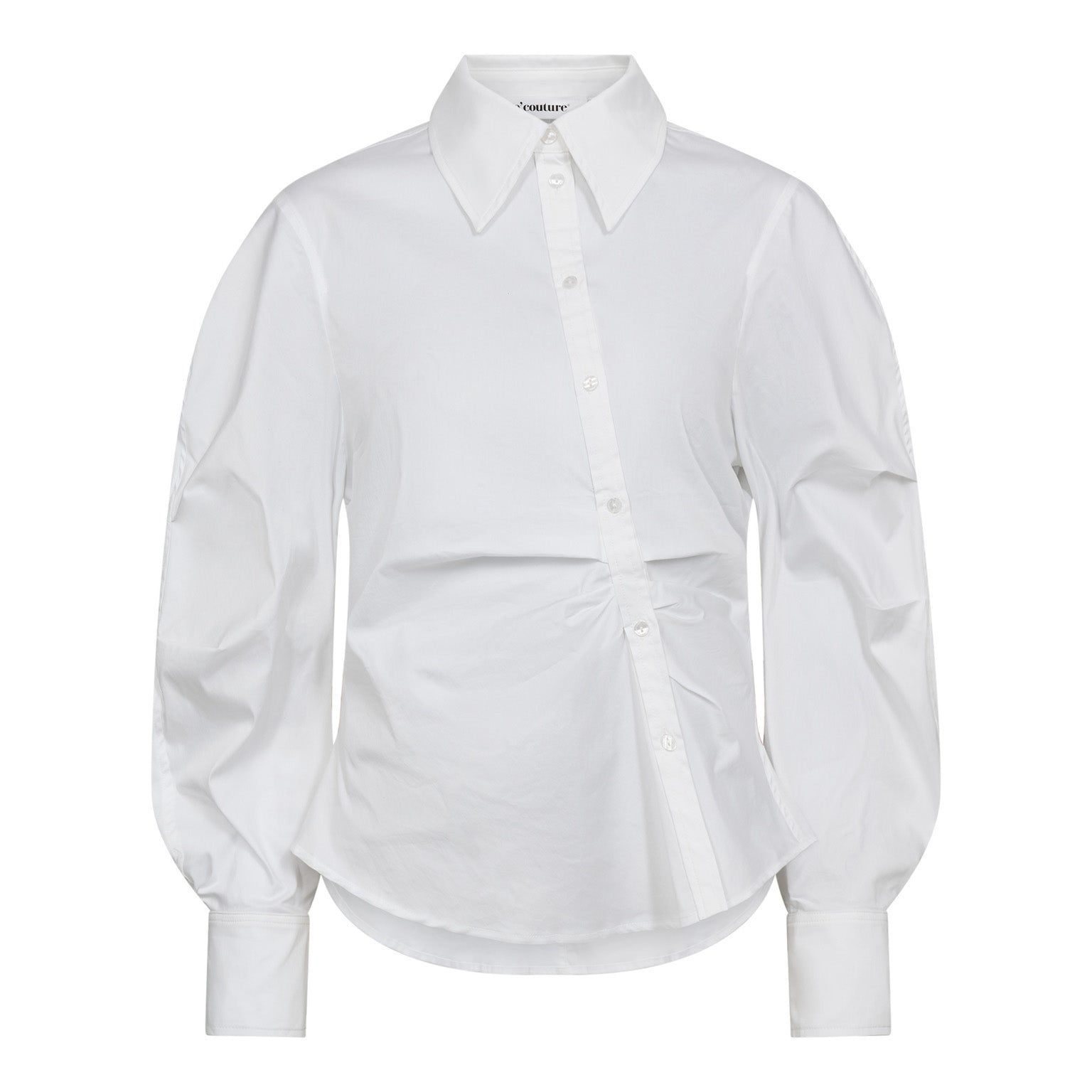 SannaCC Asym Placket Shirt - White