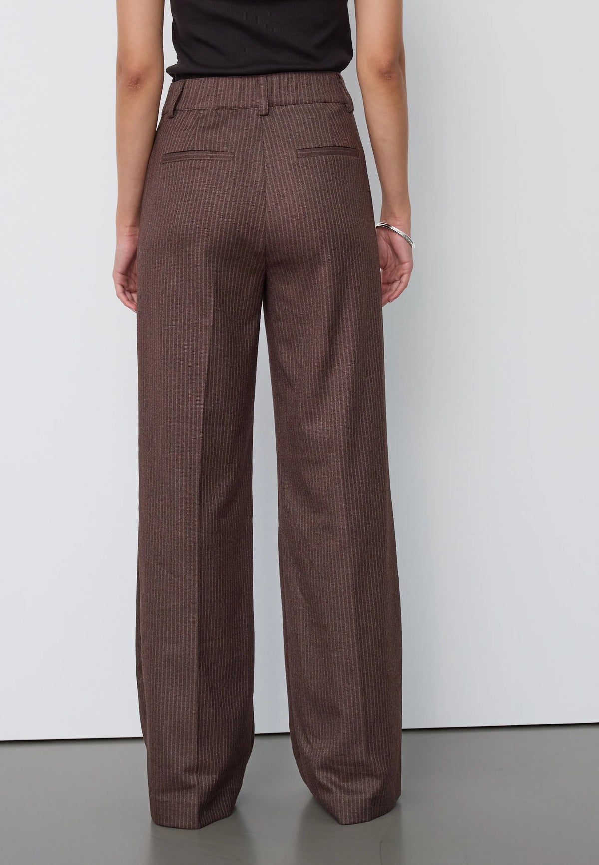 SinaCC Pin Wide Pant - Dark Brown