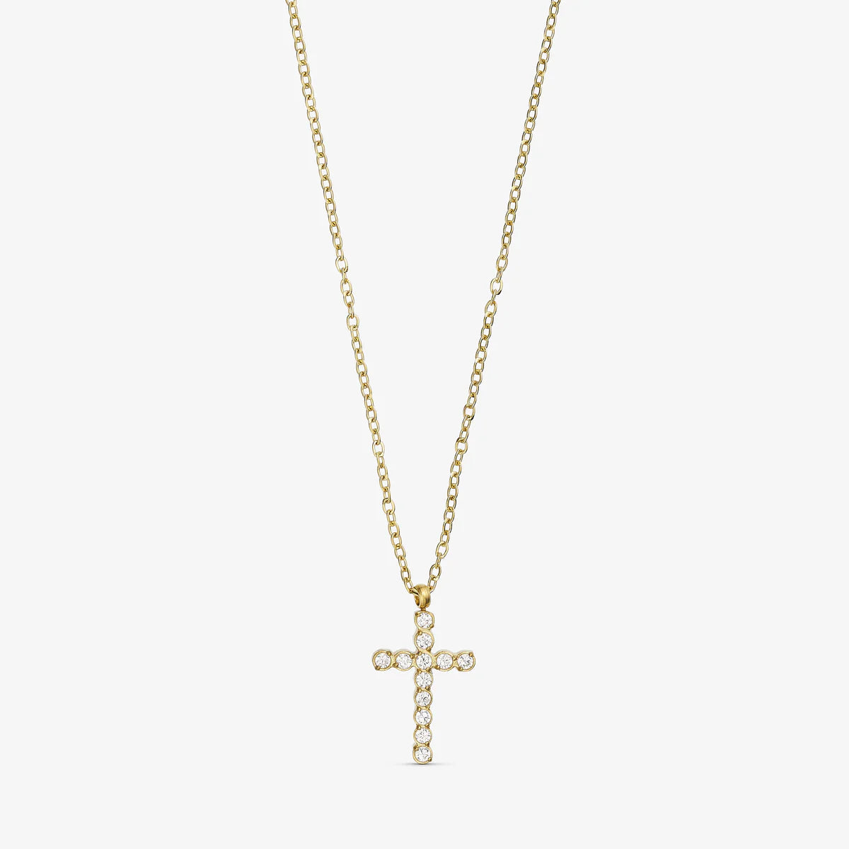 Crossy Necklace - 18 karat guldbelagt