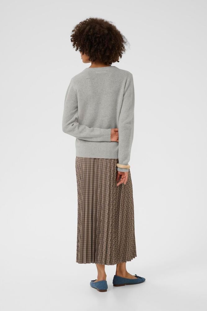 Asima Katrina VN Pullover - Mid Grey Melange