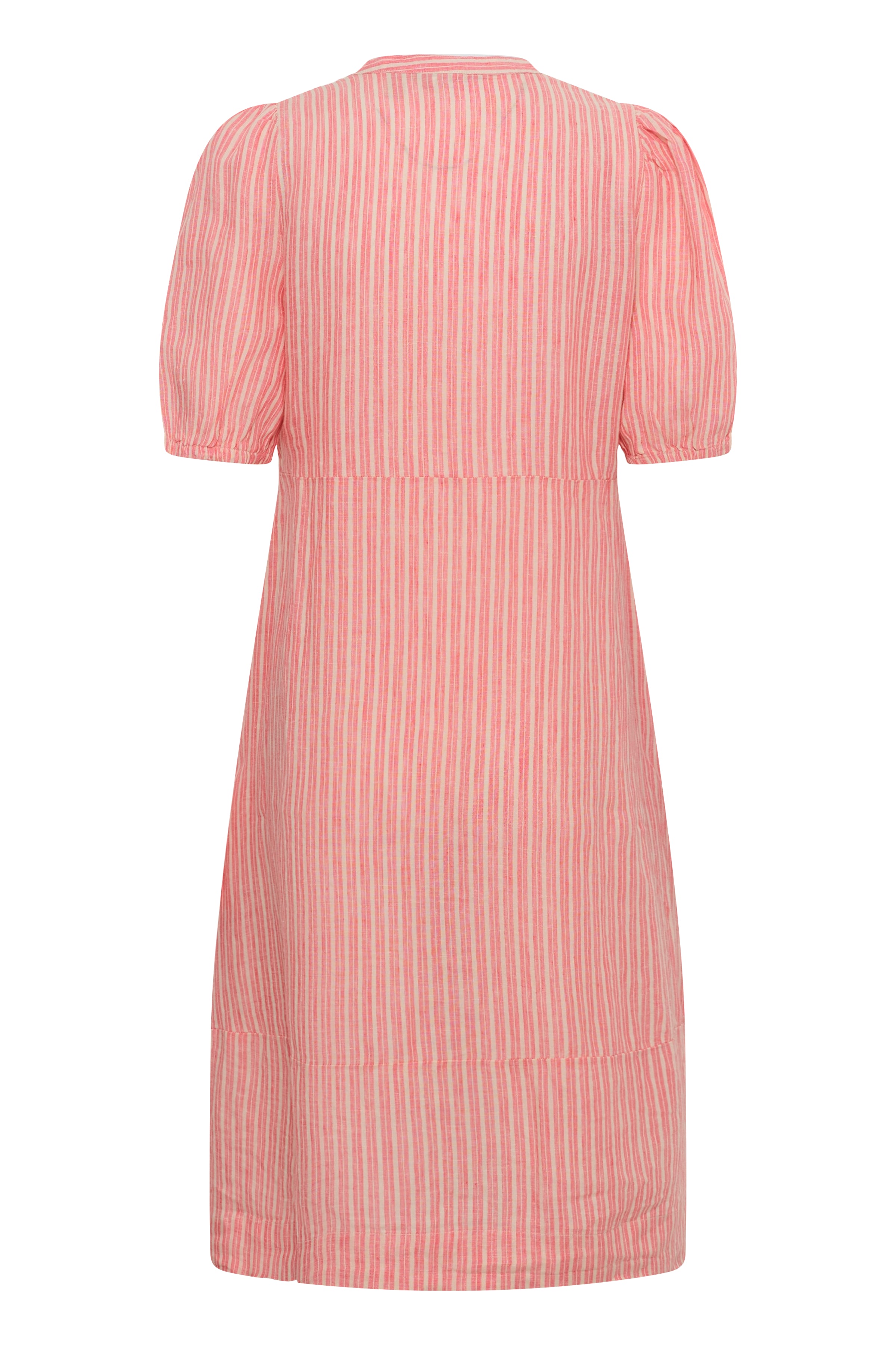 Aniela Molly SS Placket Dress - Sugar Coral/Whitecap Stripe