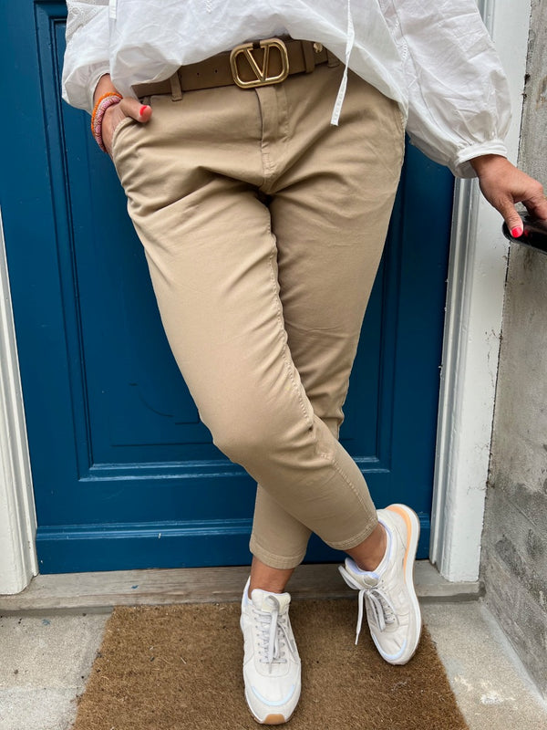 Brita cropped pants - Dune
