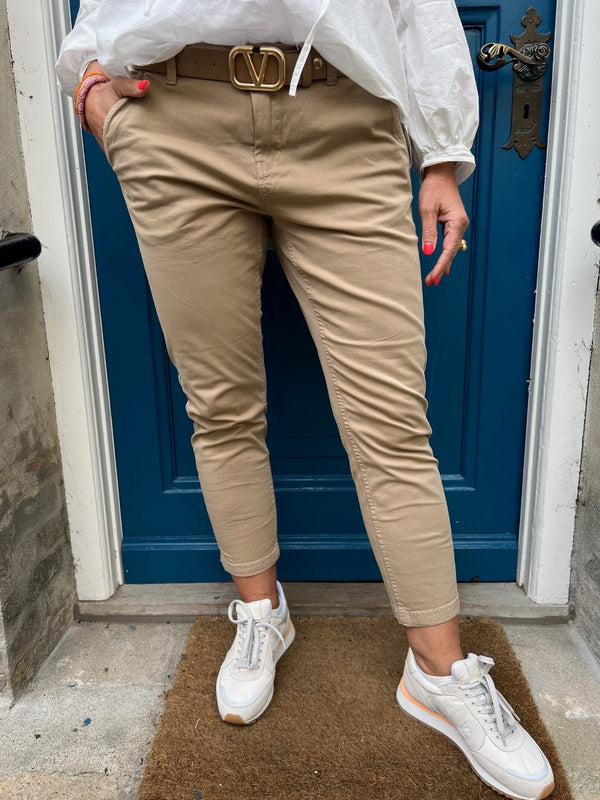 Brita cropped pants - Dune