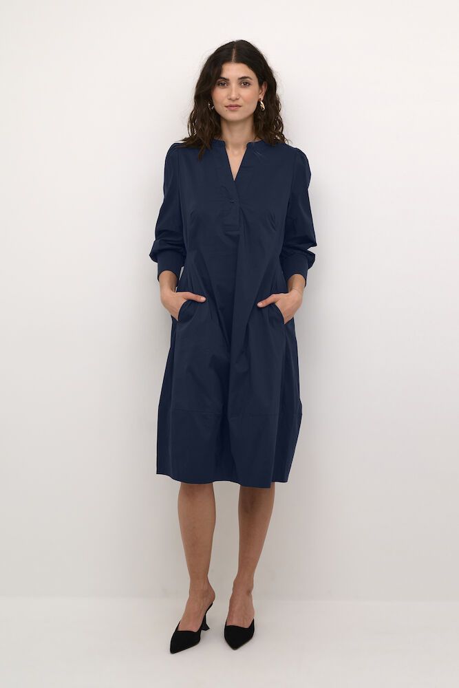 Antoinett 3/4 sleeve dress - Blue Iris