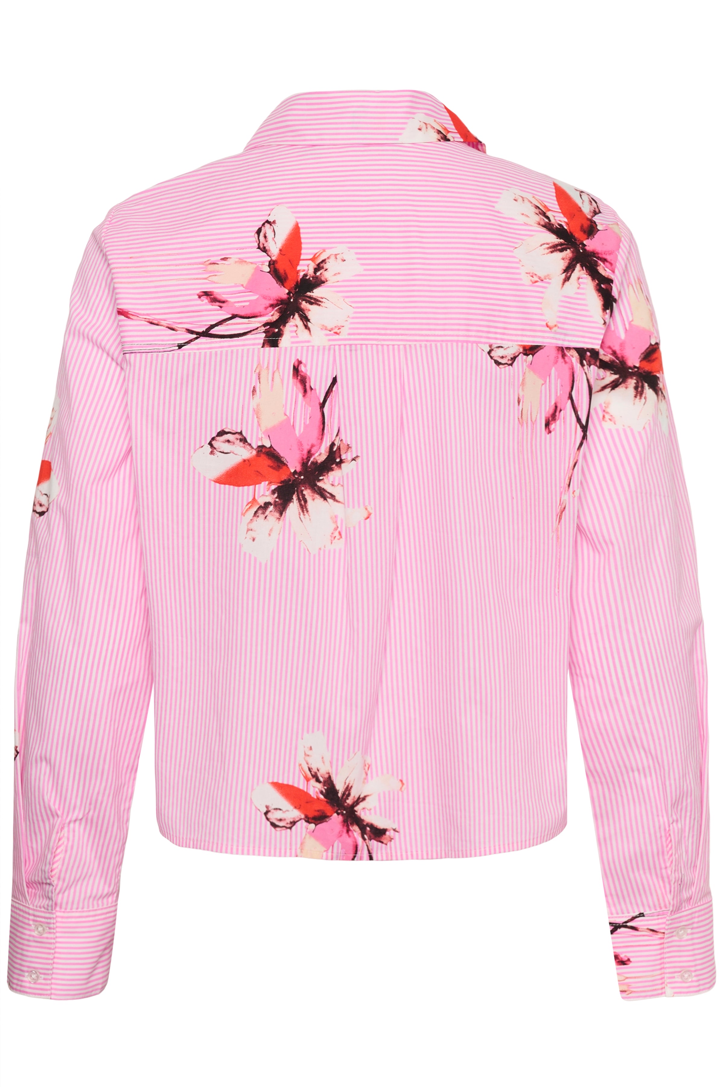 Brila Shirt - Pink Flower Stripe