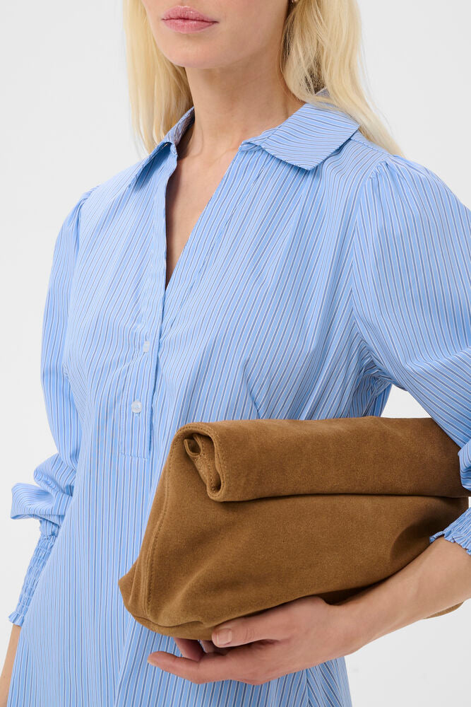 Ebony LS Dress - Blue Stripe