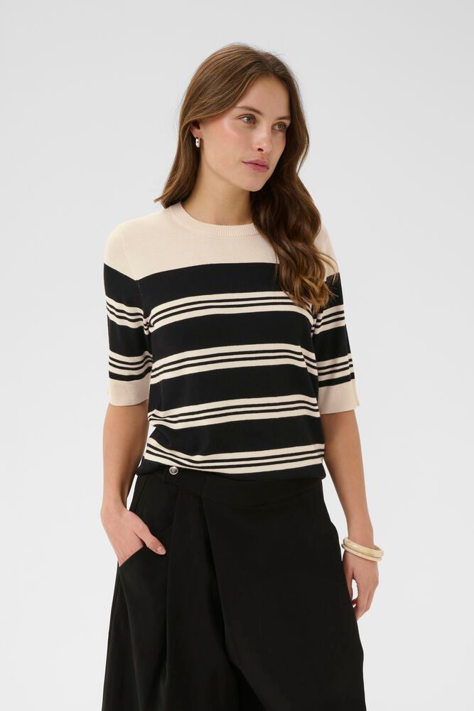 Merlo Annemette Pullover - Whitecap/Black Stripe