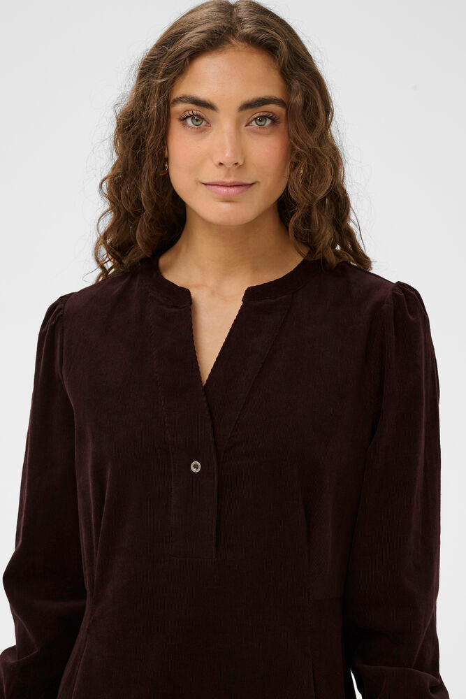 Rhaena LS Dress - Coffee Bean