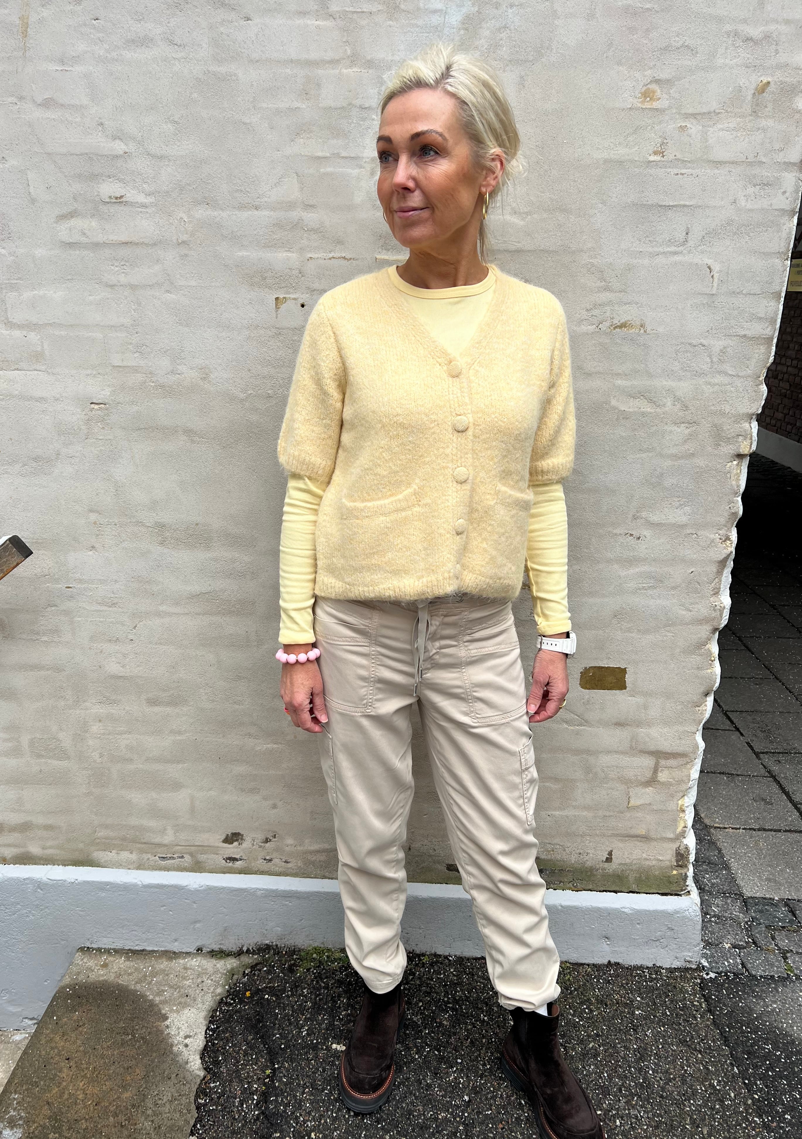 SAGGIA SS V-NECK Knit Cardigan - Sunlight Melange