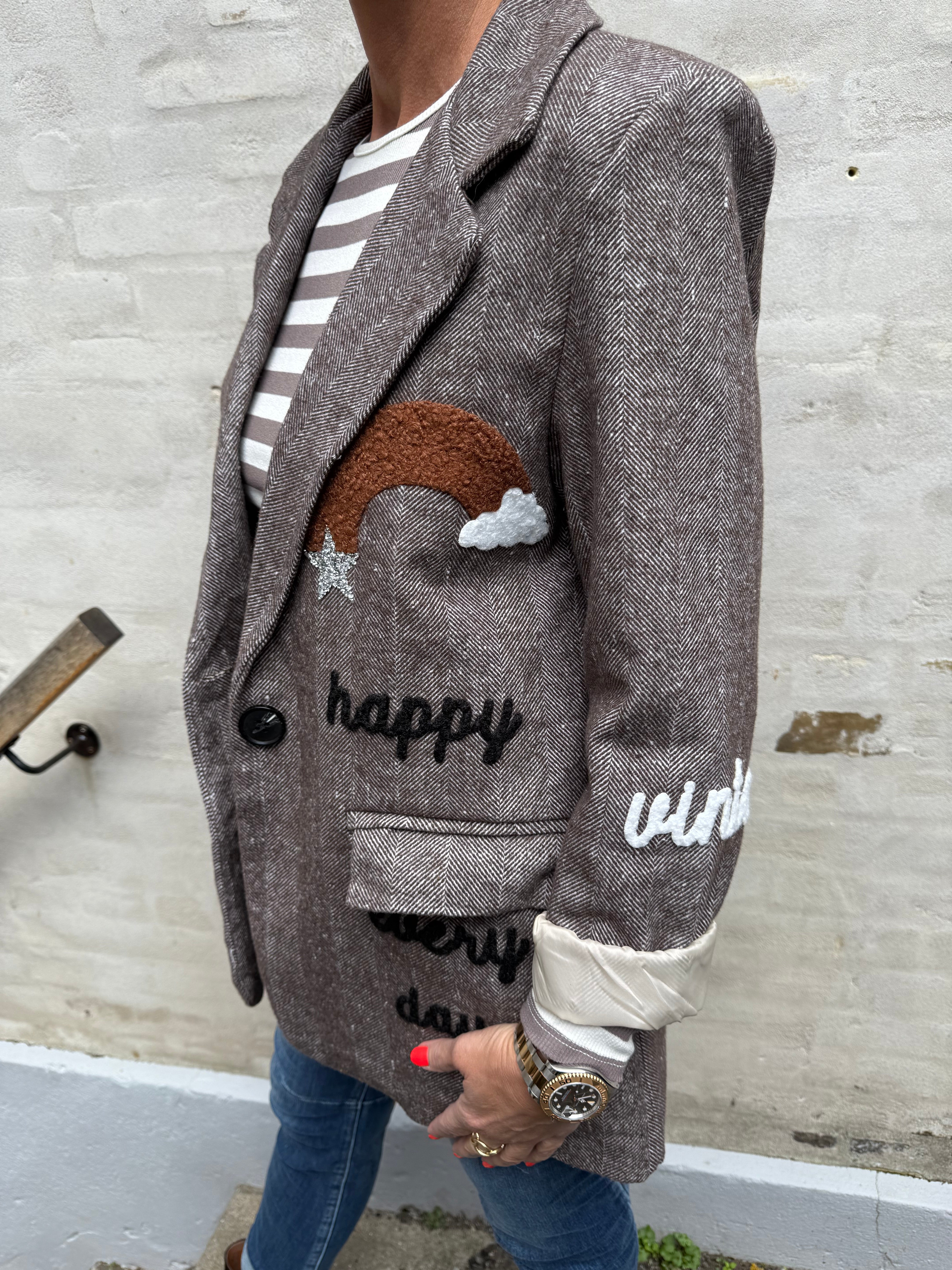 Happy Every Day Blazer - Dark Brown