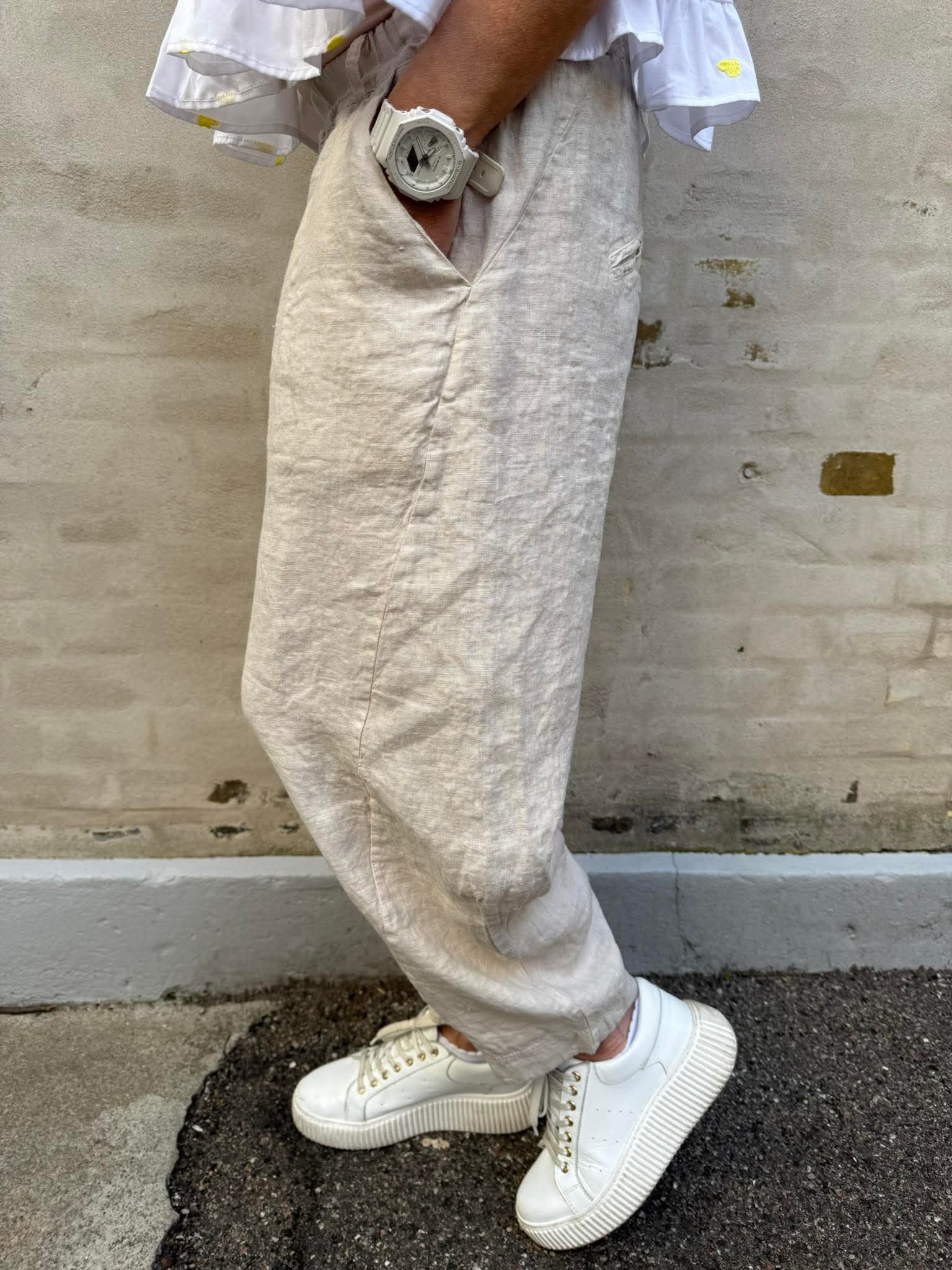 Vera Linen Pants - Off-White