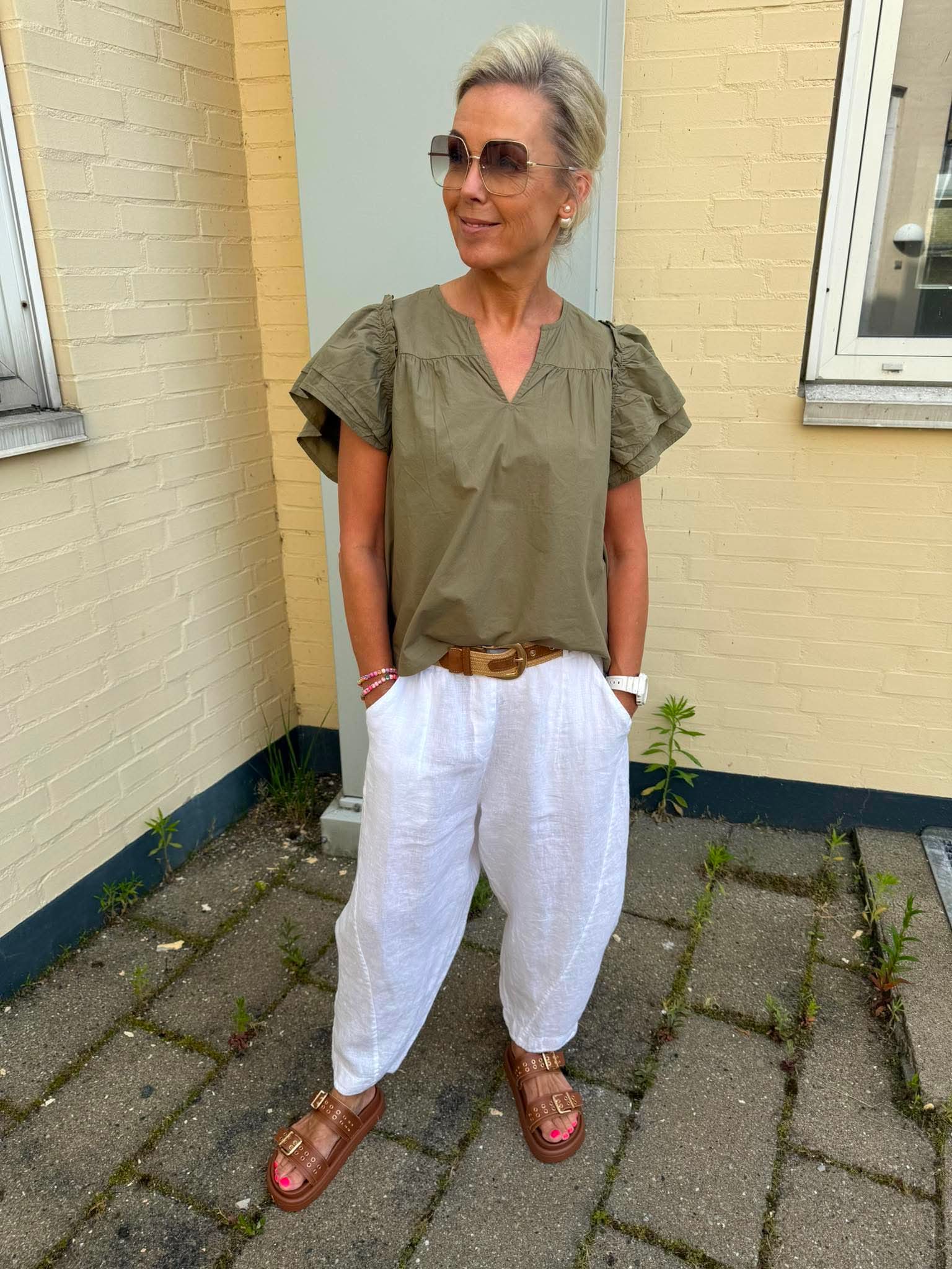 Kipa Olena Blouse - Dusky Green