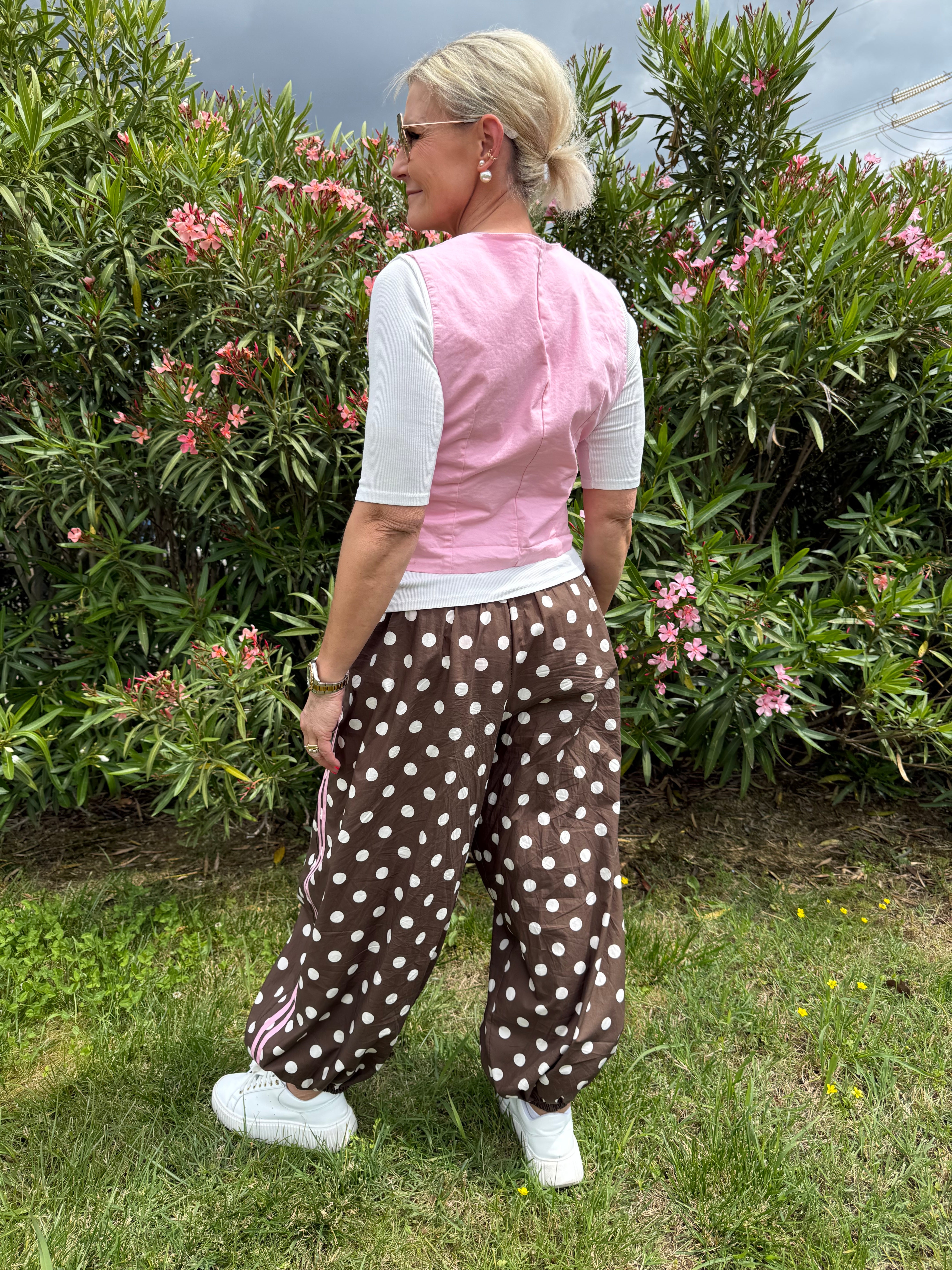 PREORDER-Ballon Dot Pants - Choko