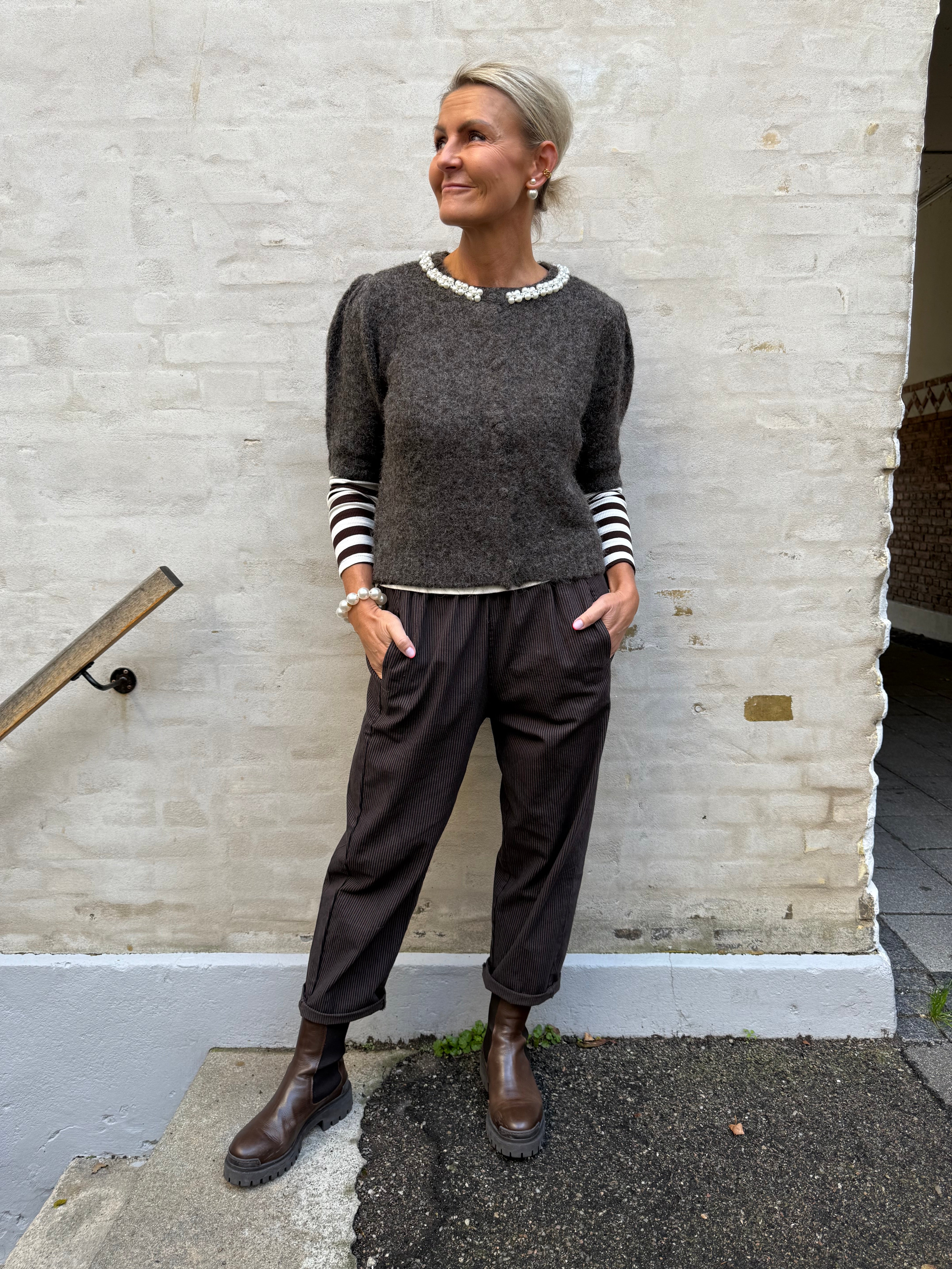 OCEAN JEWELLERY CARDIGAN - Chocolate Torte MELANGE AS SAMPLE