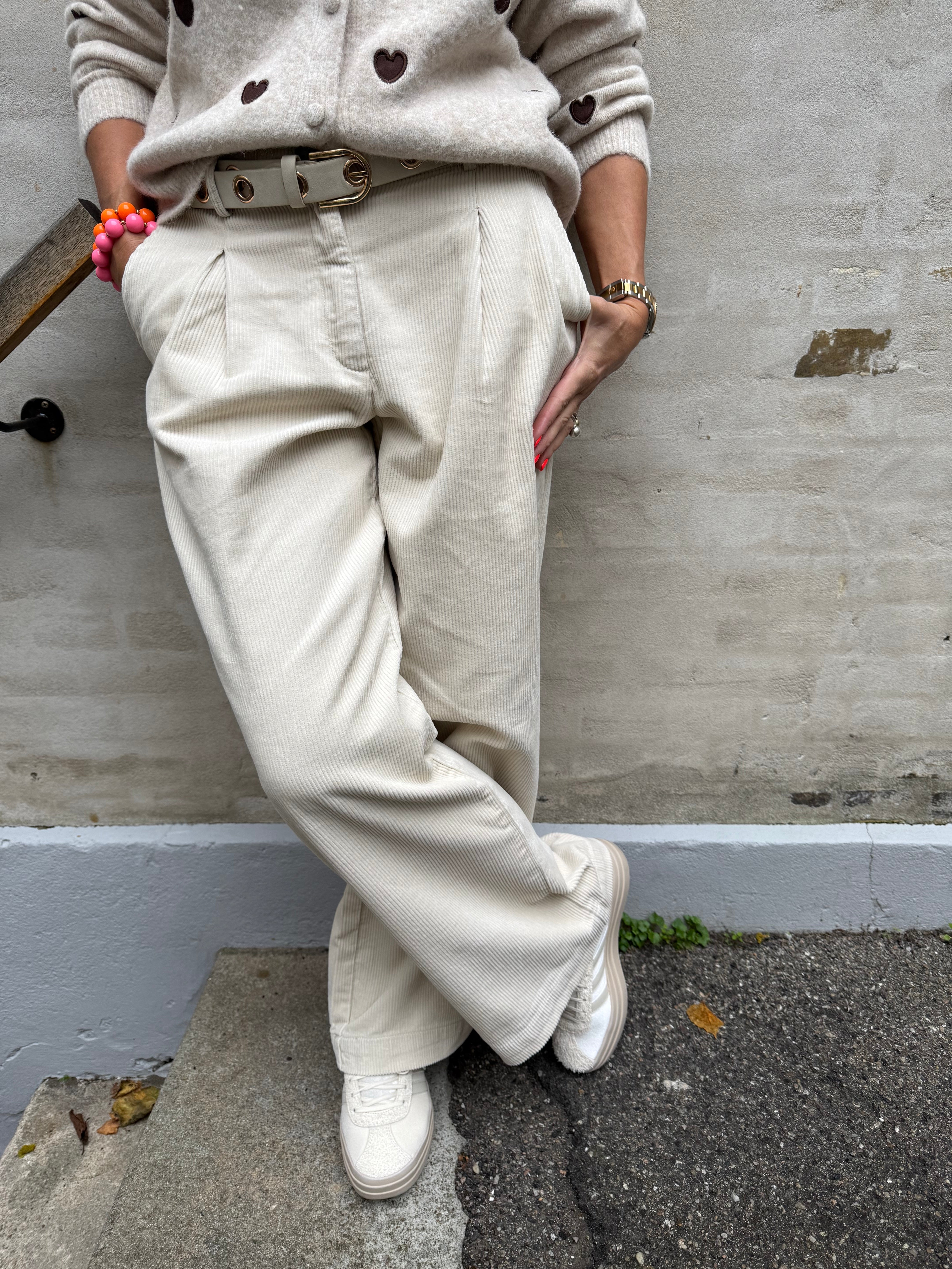 SHIRAZ ASHER HW WIDE PANT - Moonbeam