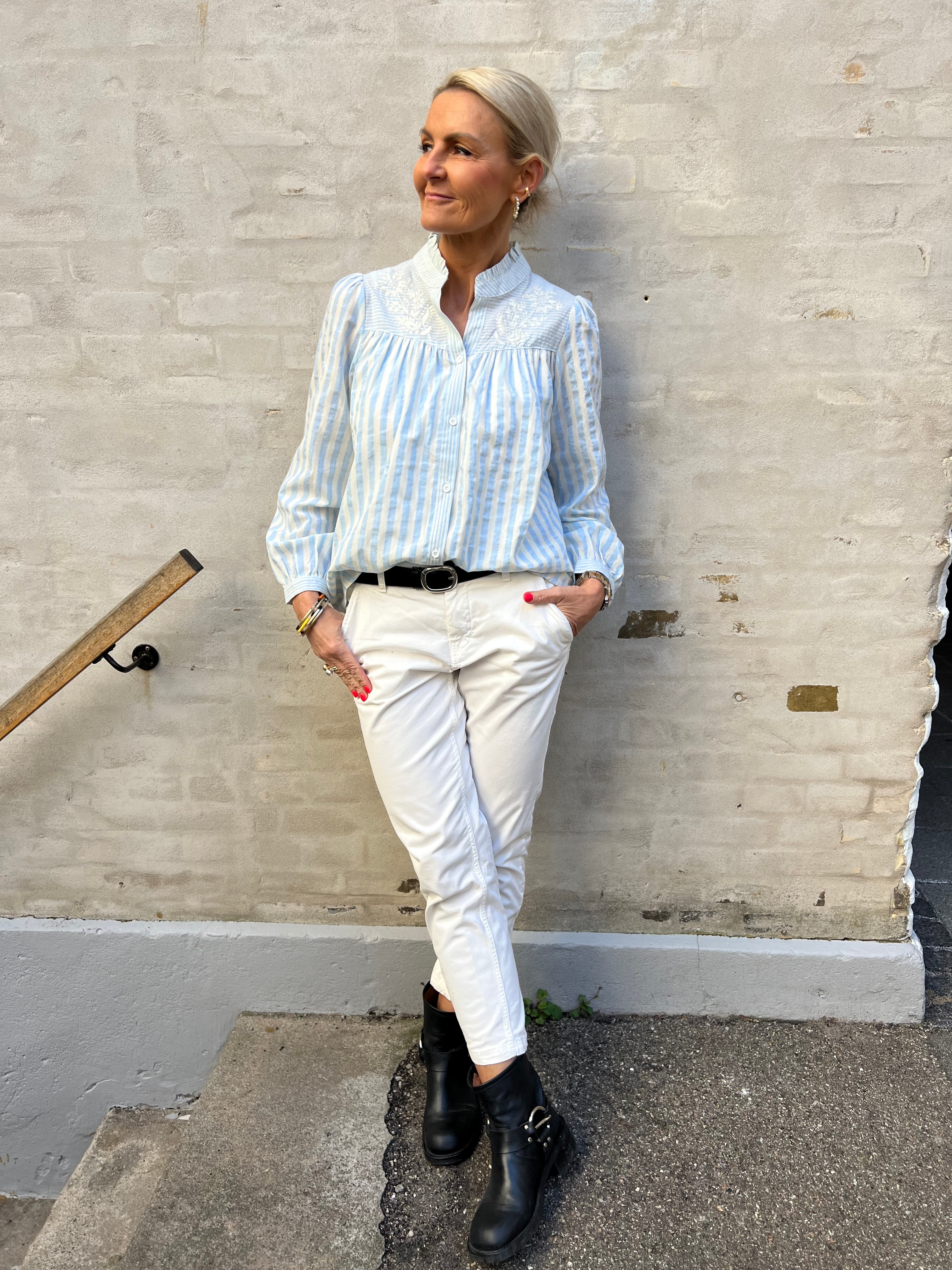 Musy shirt blue stripe