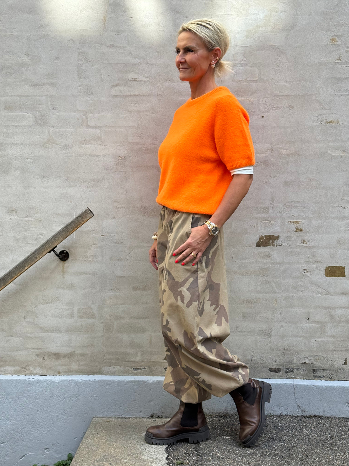ALLY Balloon Pant - Brown Carmouflage