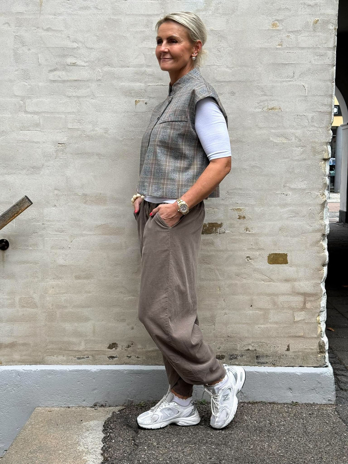 Victoria Vest - Grey Check