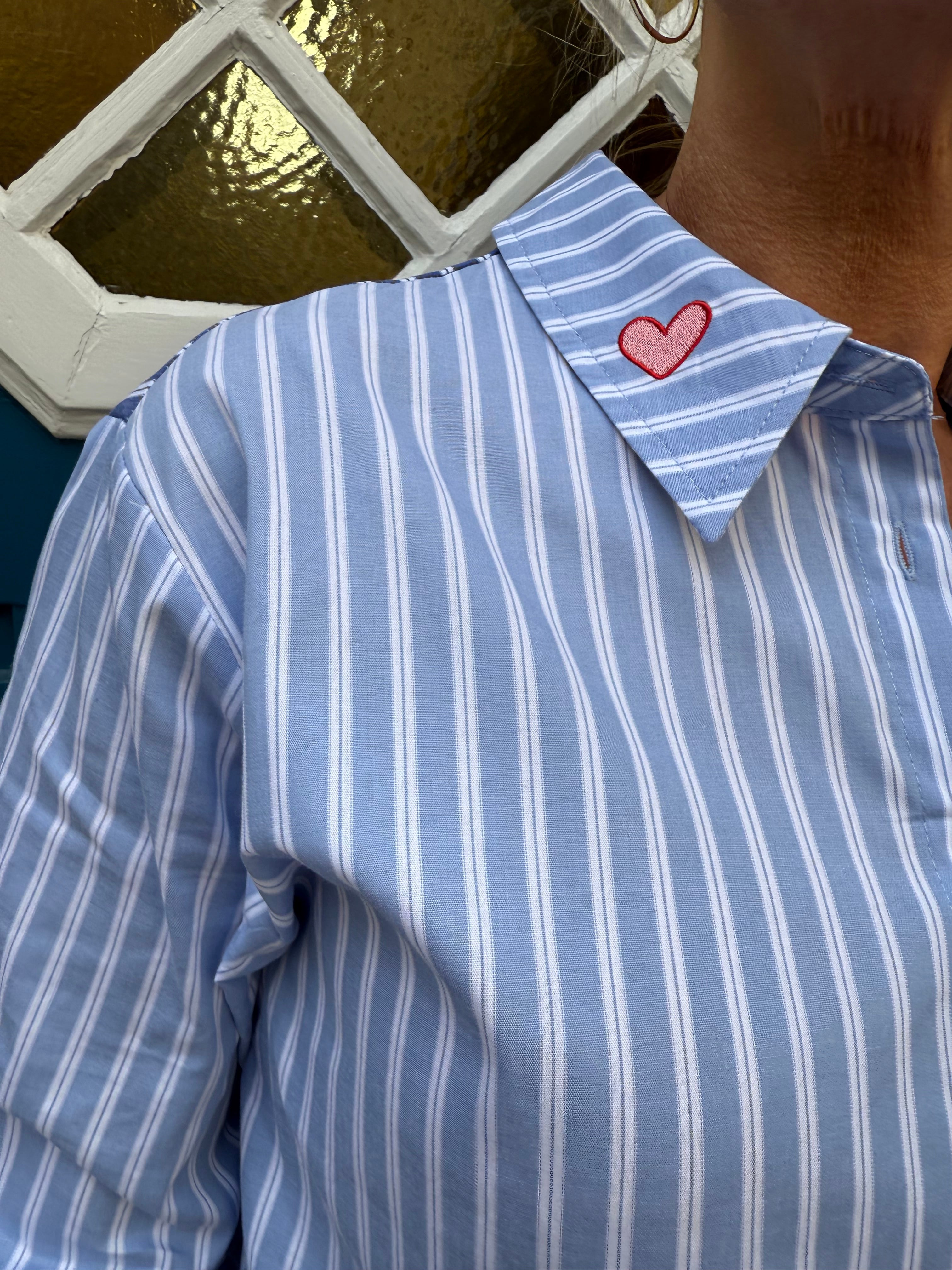 Abila Shirt - Blue/White Stripe