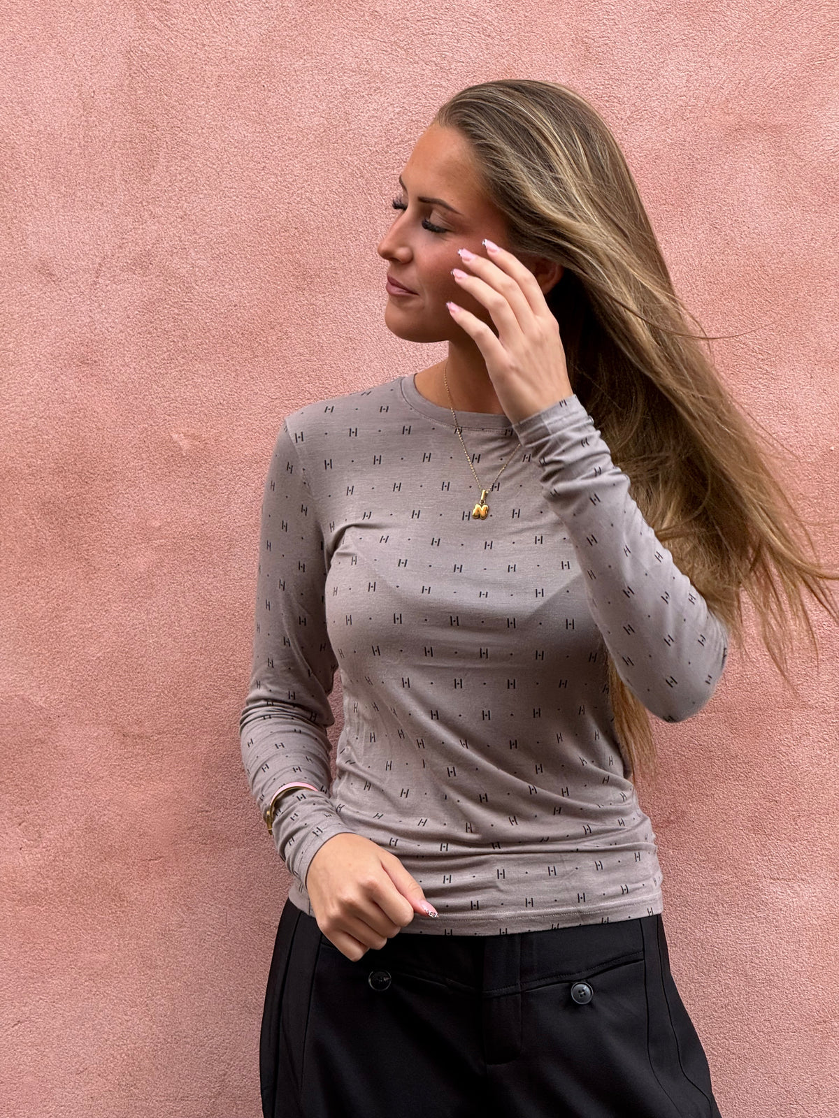 HTD tee l/s Cashmere Blend - Sand