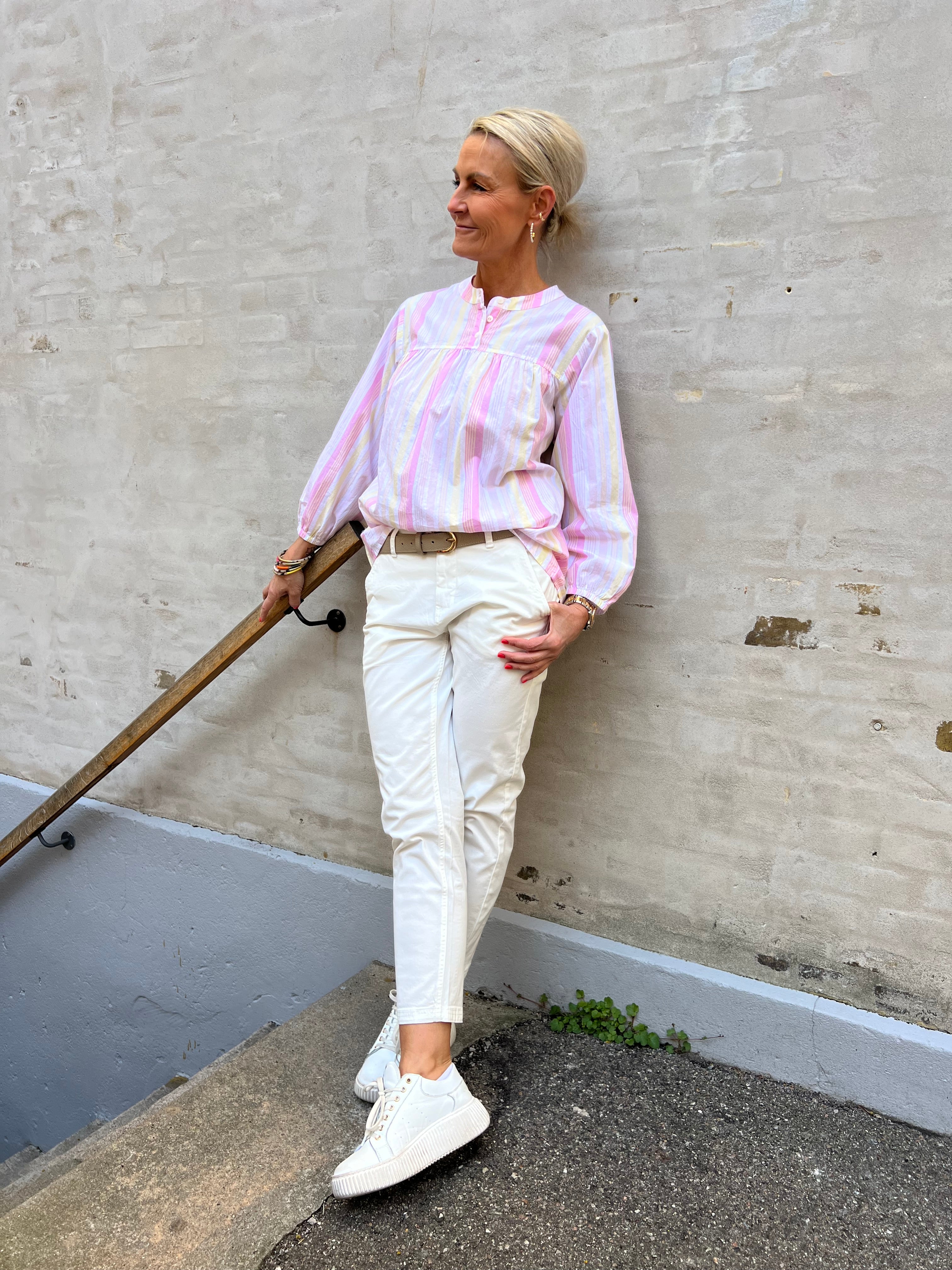 Beha blouse pink/yellow/lavender stripe