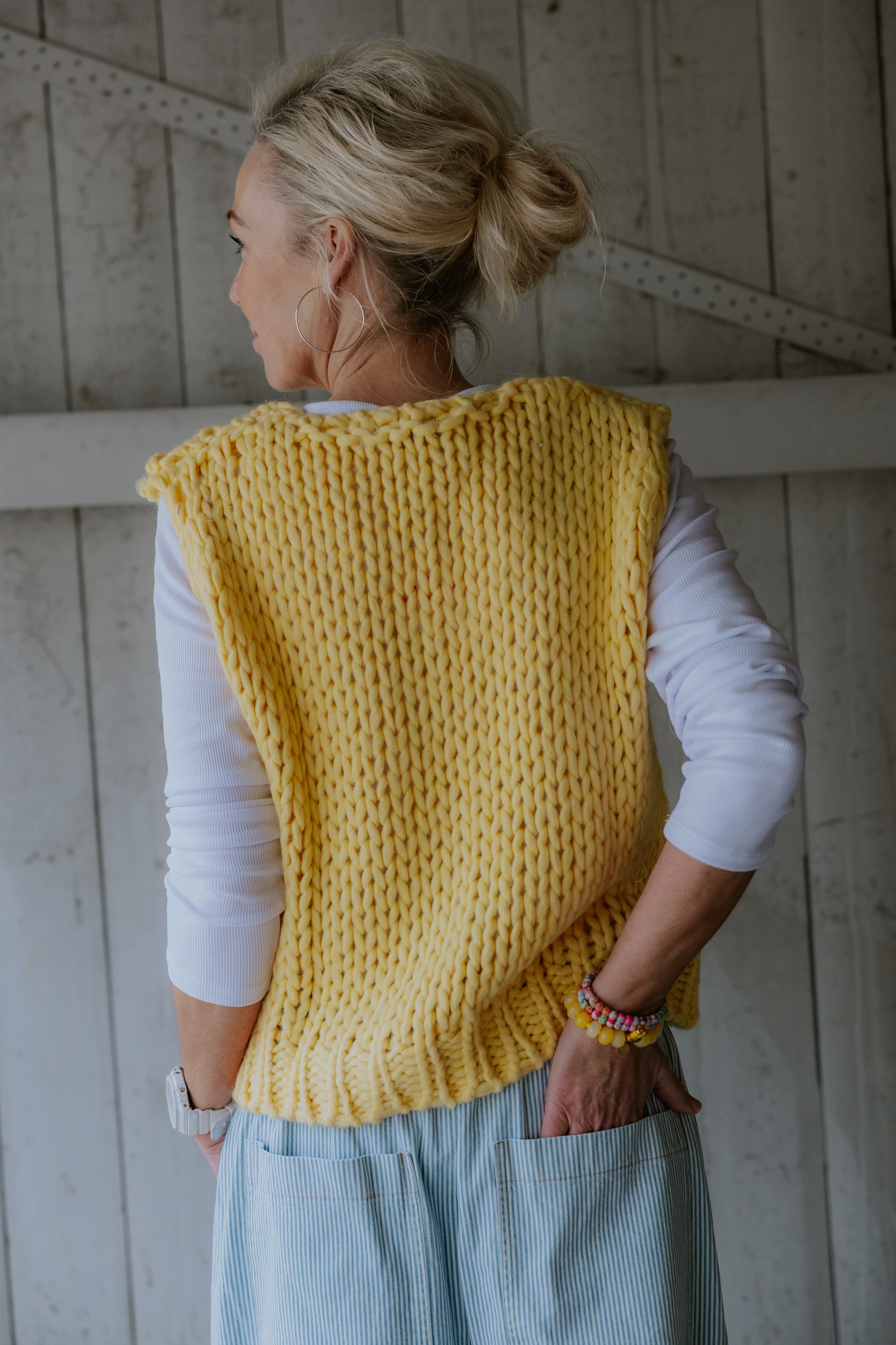 Rudi Knit Vest - Yellow