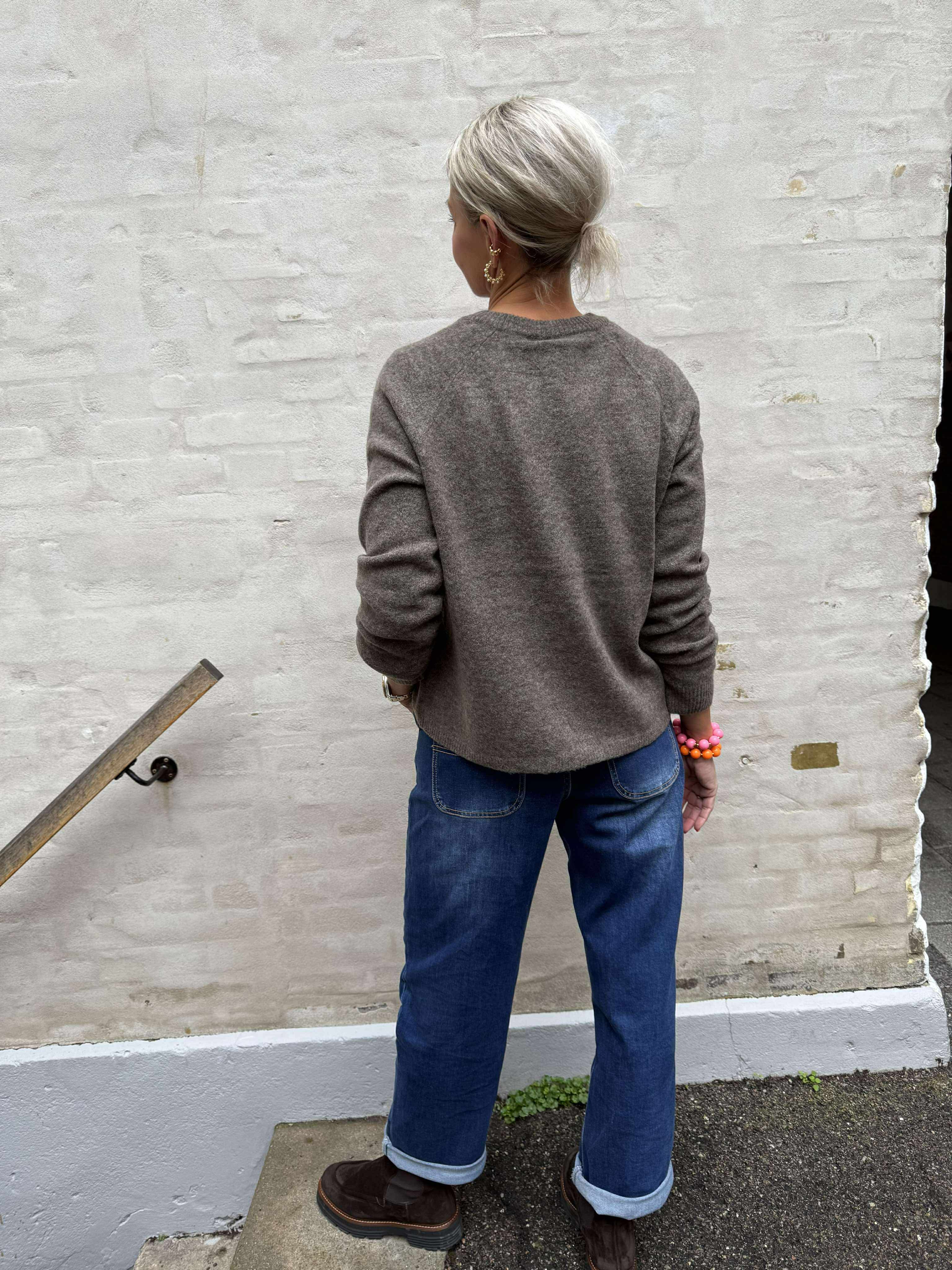 JIKO LS KNIT CARDIGAN - Morel