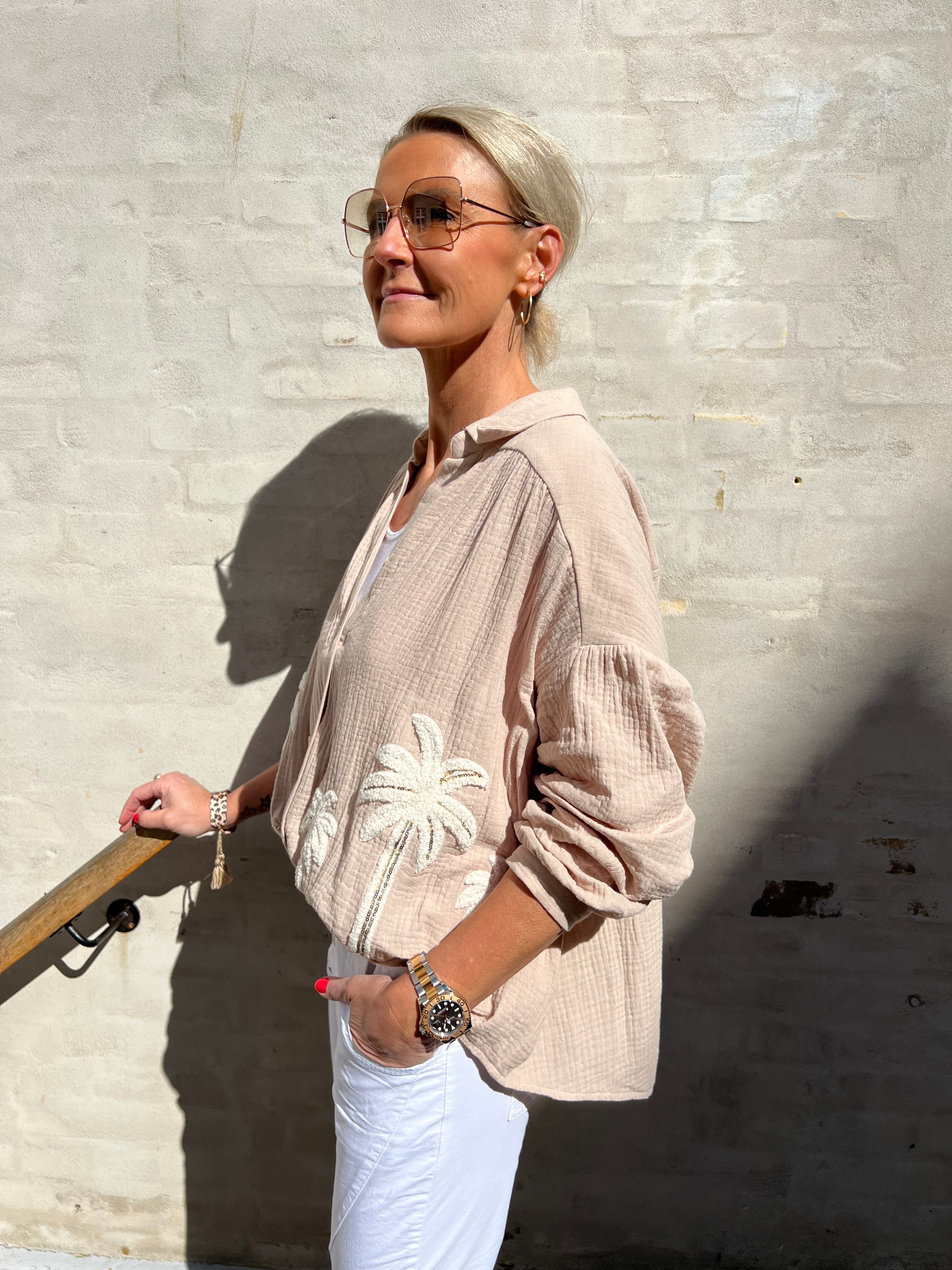 Musy palm shirt beige