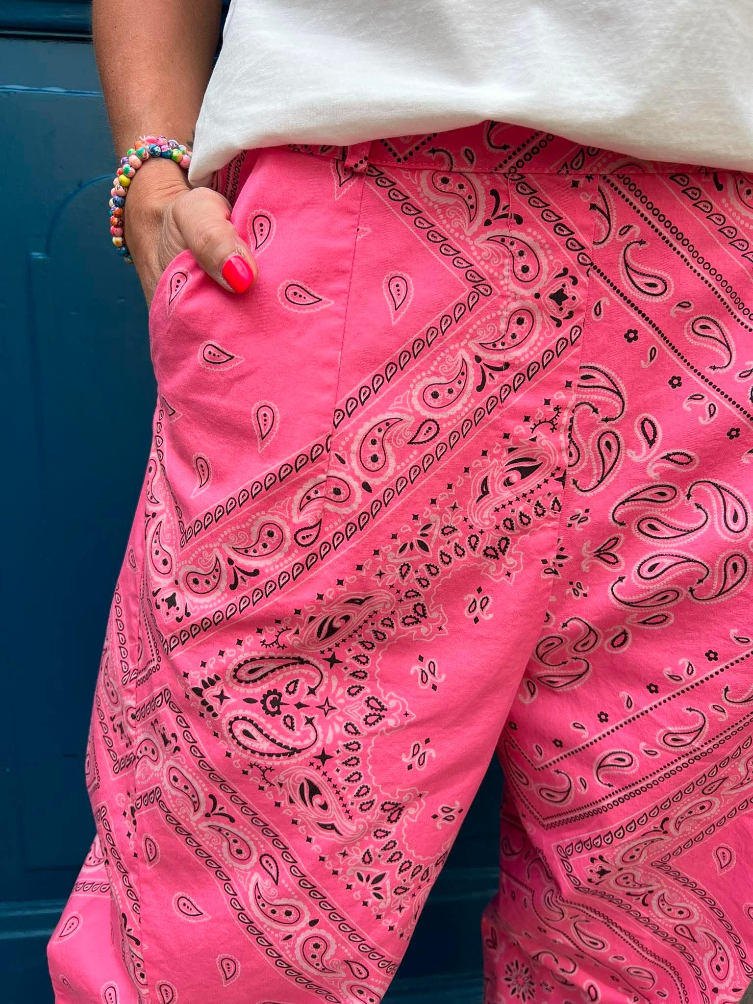 Bandana Pants - Pink