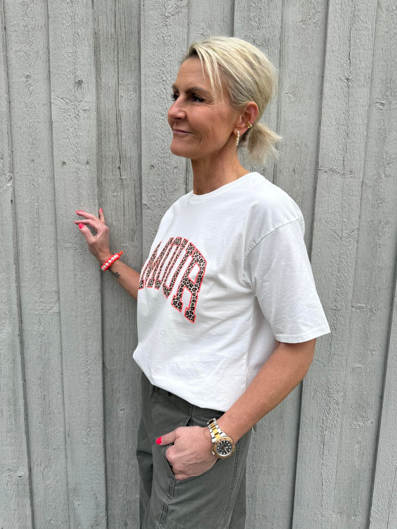 Amour T-shirt - Vit/Leo