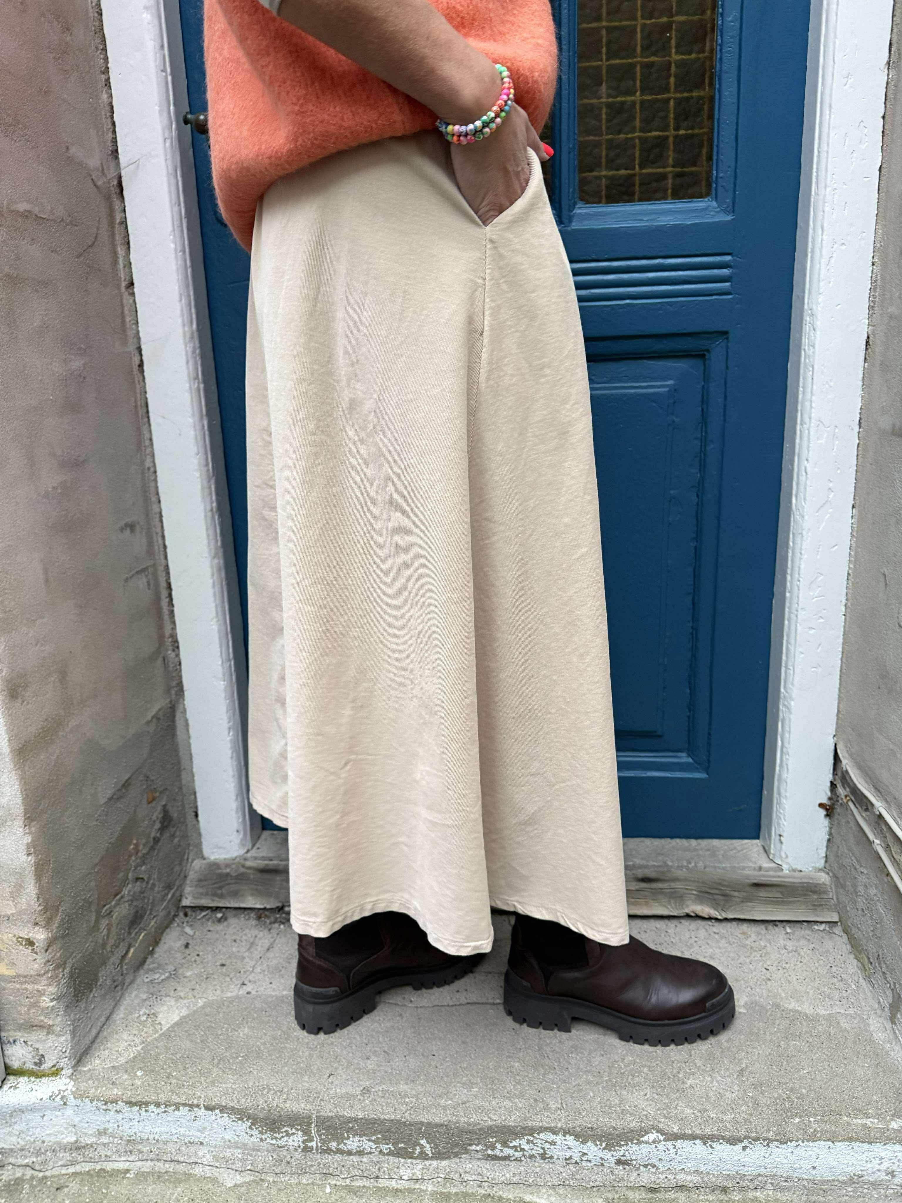 VIRGINIA corduroy skirt - Pearl
