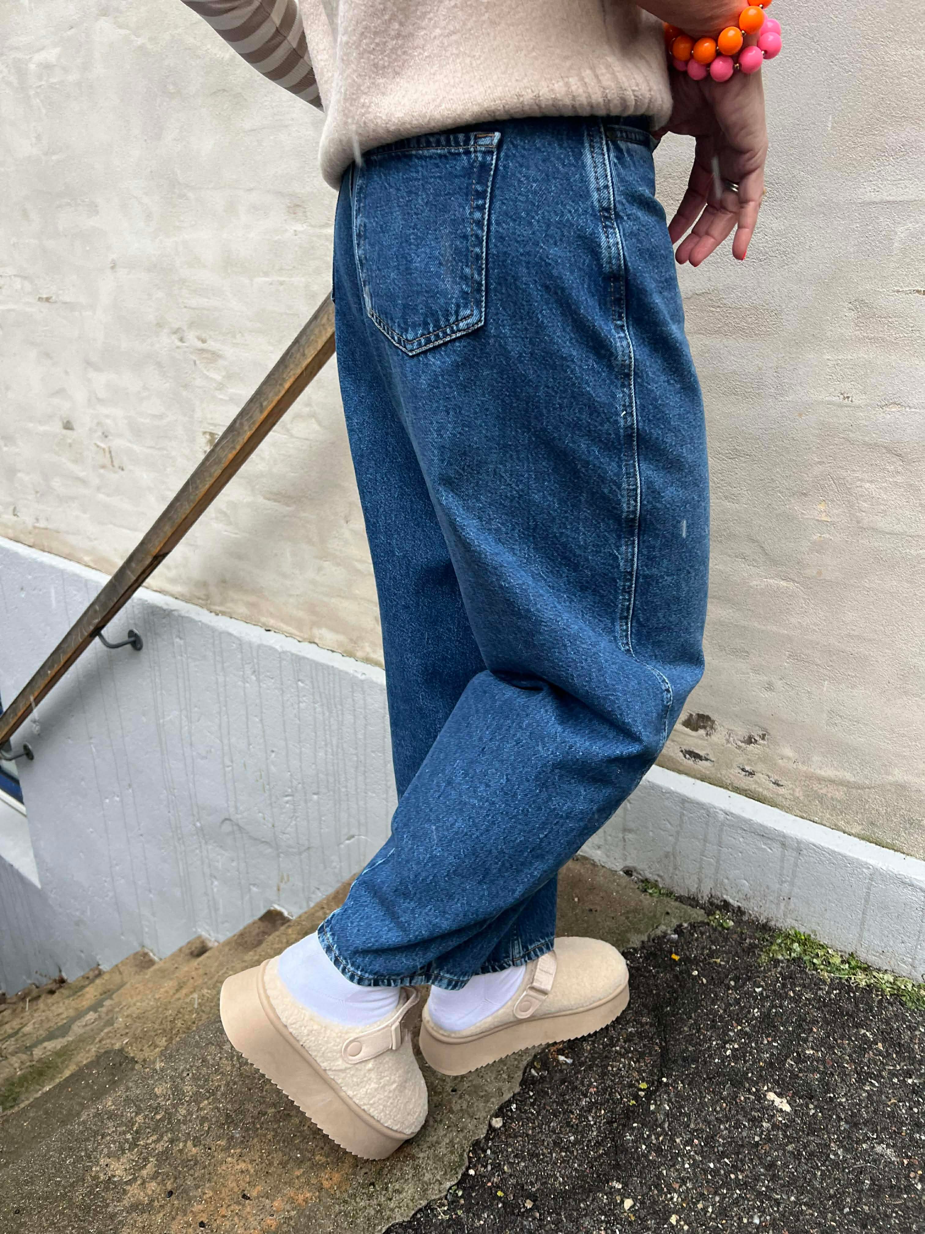 JDYSUSIE MW BARREL - Medium Blue Denim