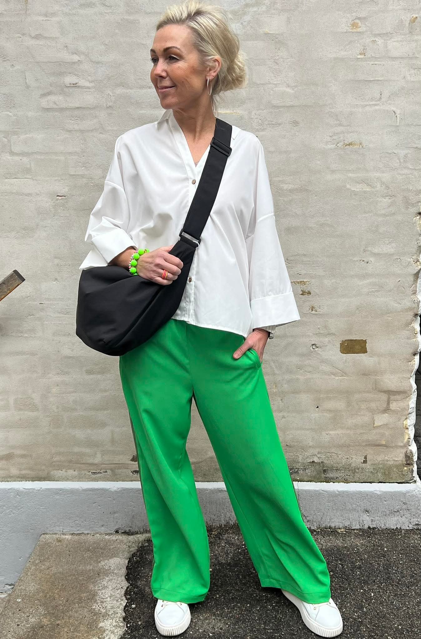 AminaCC zip Panel Pant - Green