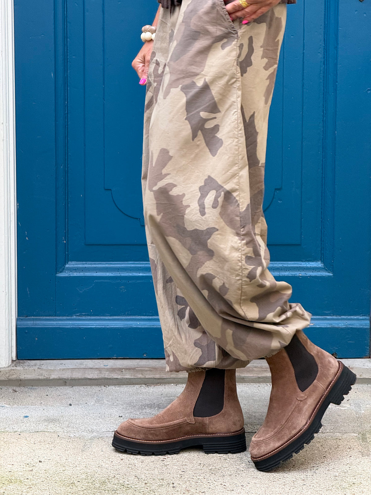 ALLY Balloon Pant - Brown Carmouflage