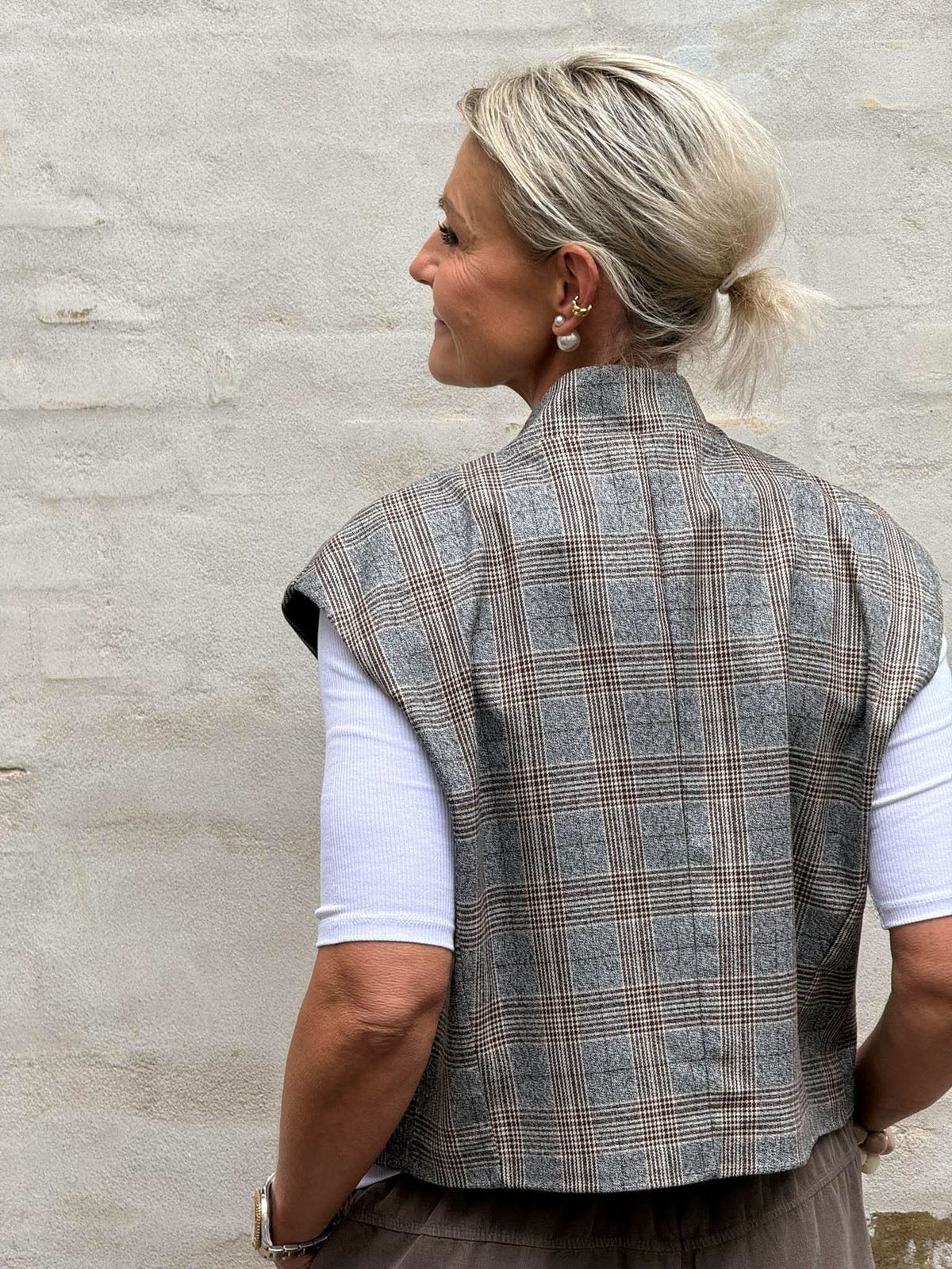 Victoria Vest - Grey Check