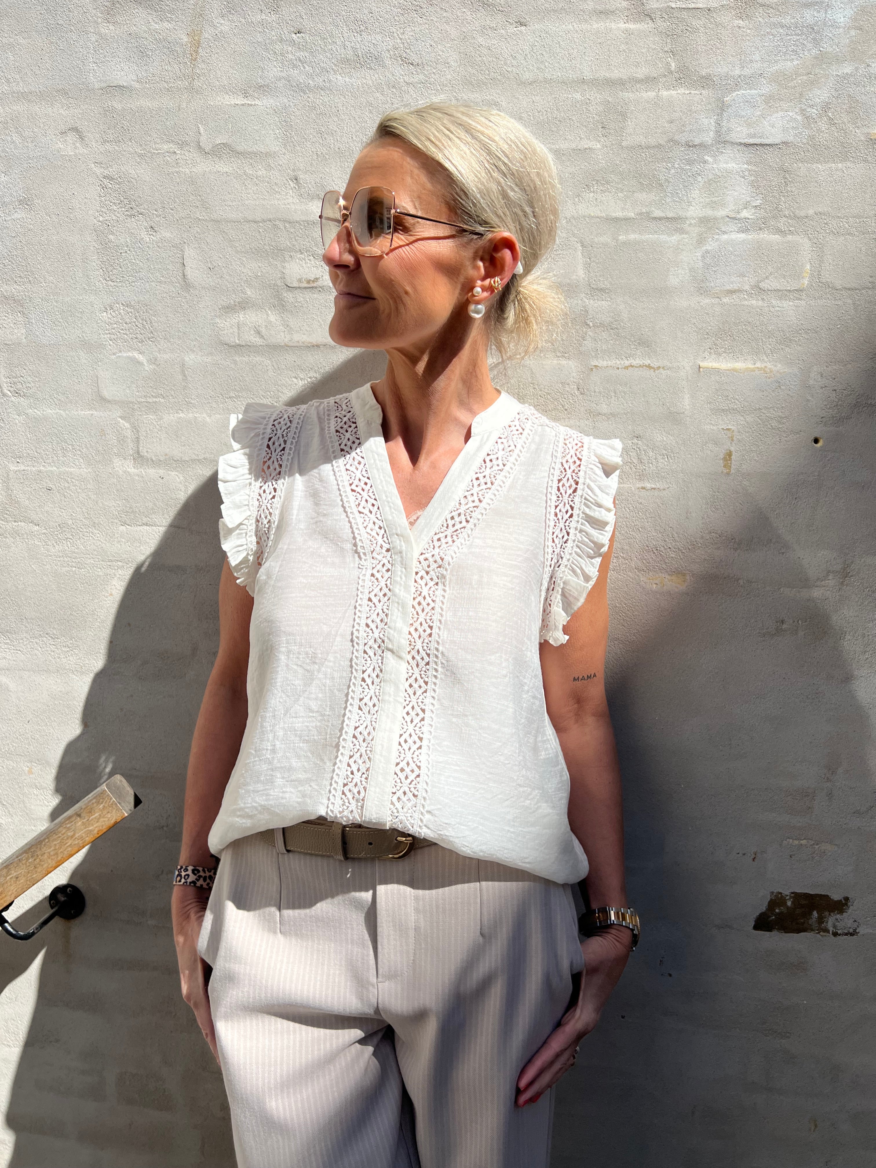 Caryn Frill Top Off White