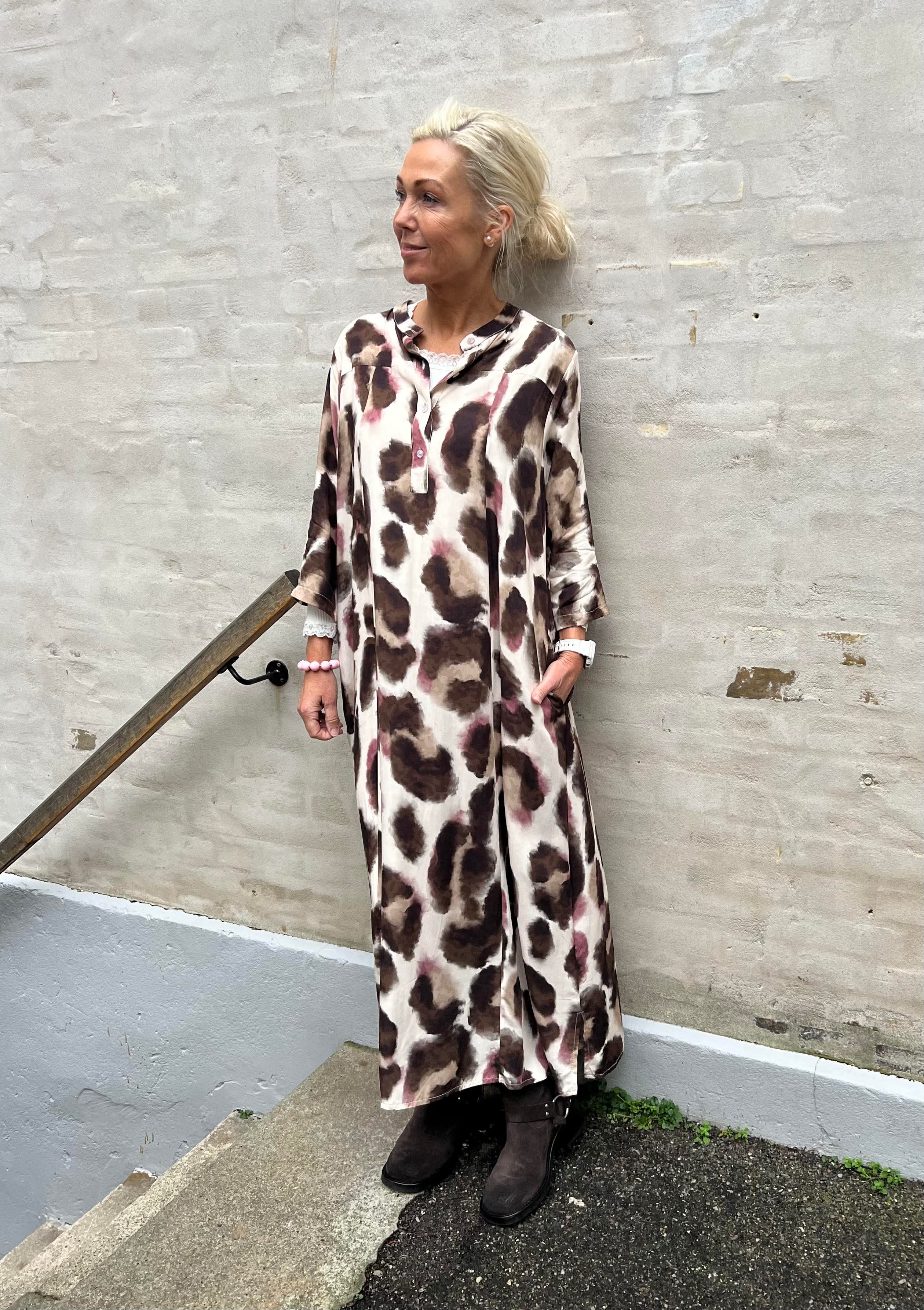 KENNA shirt dress - Brown Rose