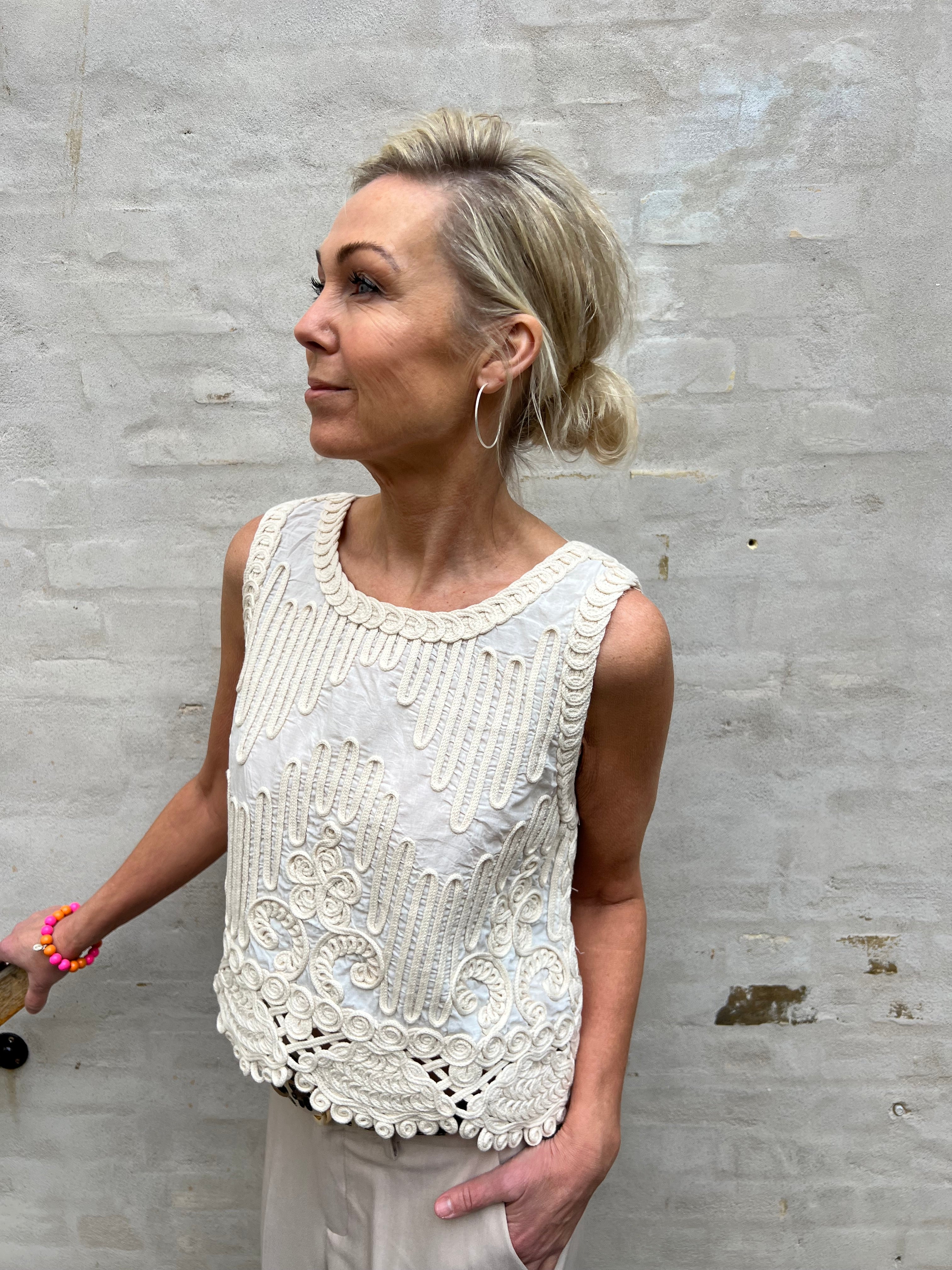Prima knit top sandshell