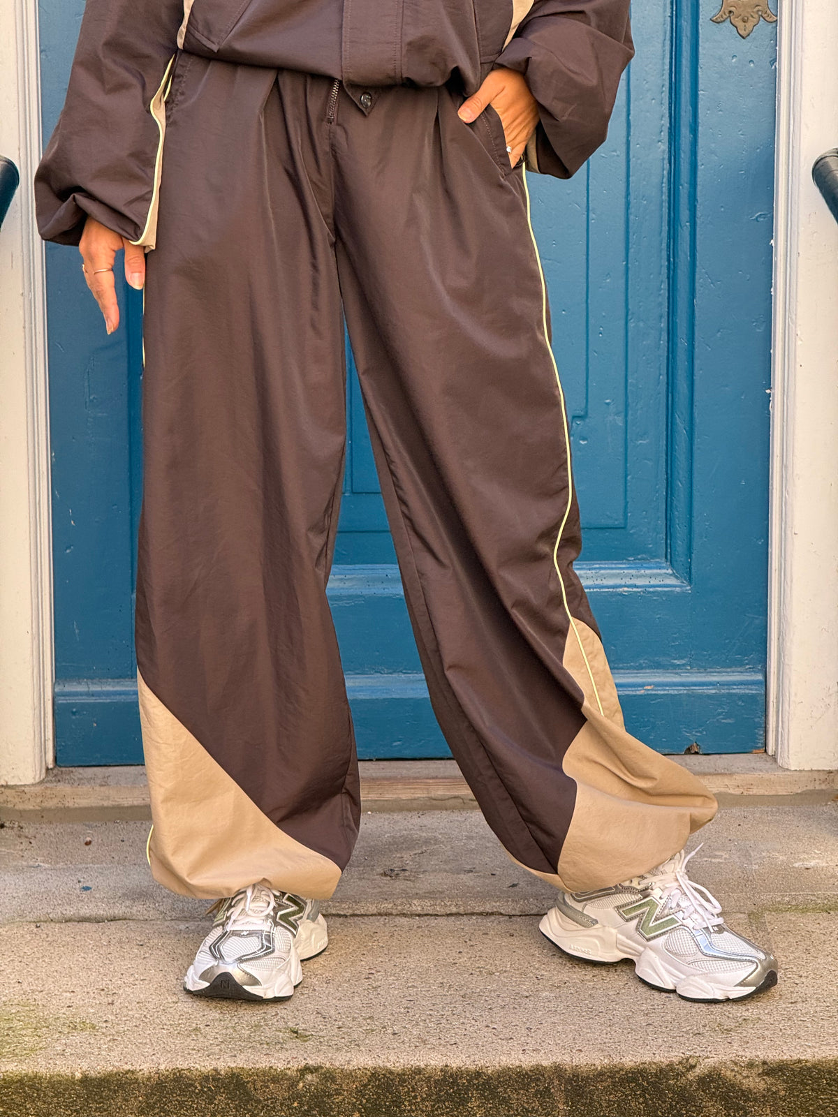PREORDER-AloraCC Block Pant - Dark Brown