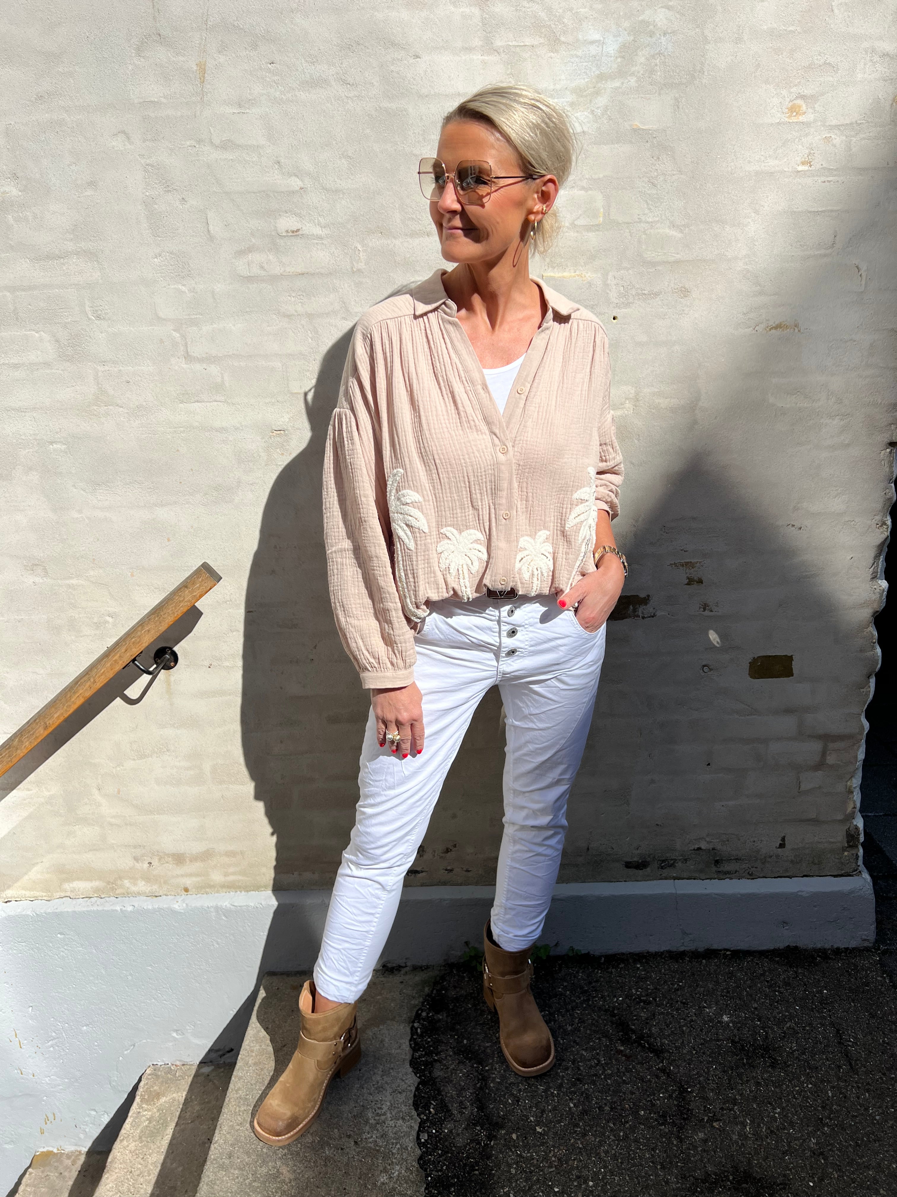 Musy palm shirt beige