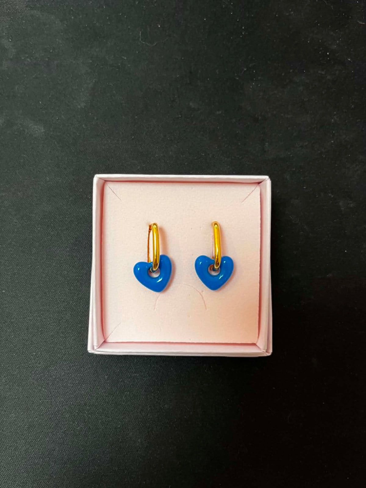 Sweet Heart Earing - Gold/Blue