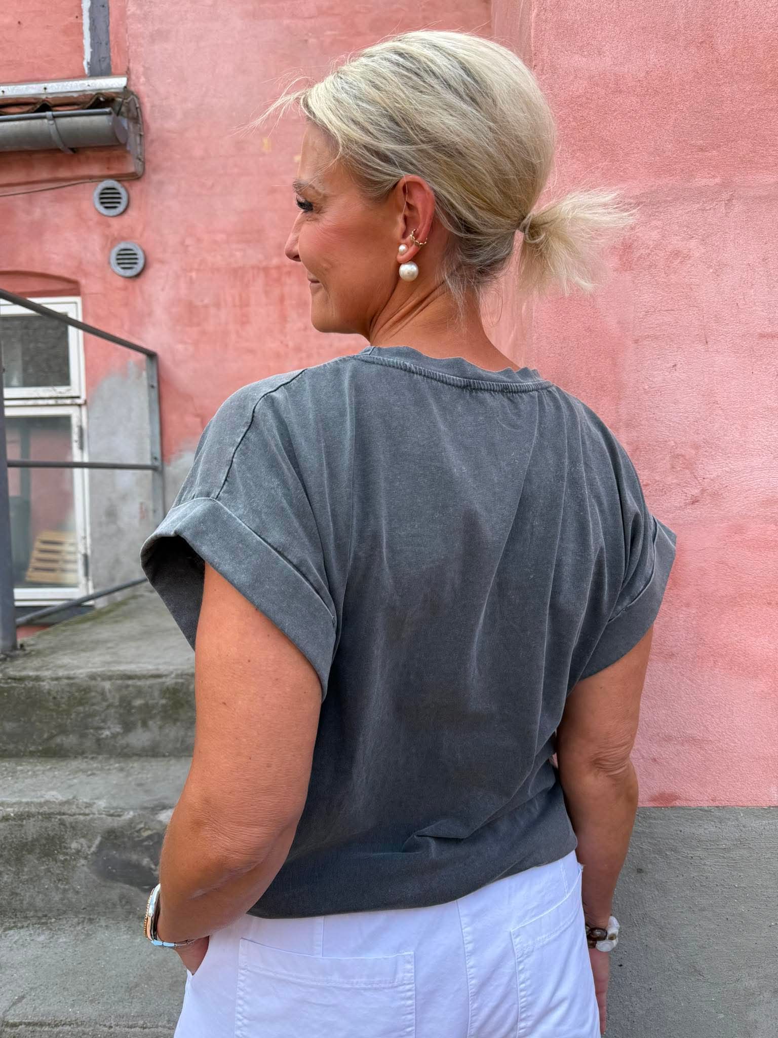 Funny Tee - Grey/Orange