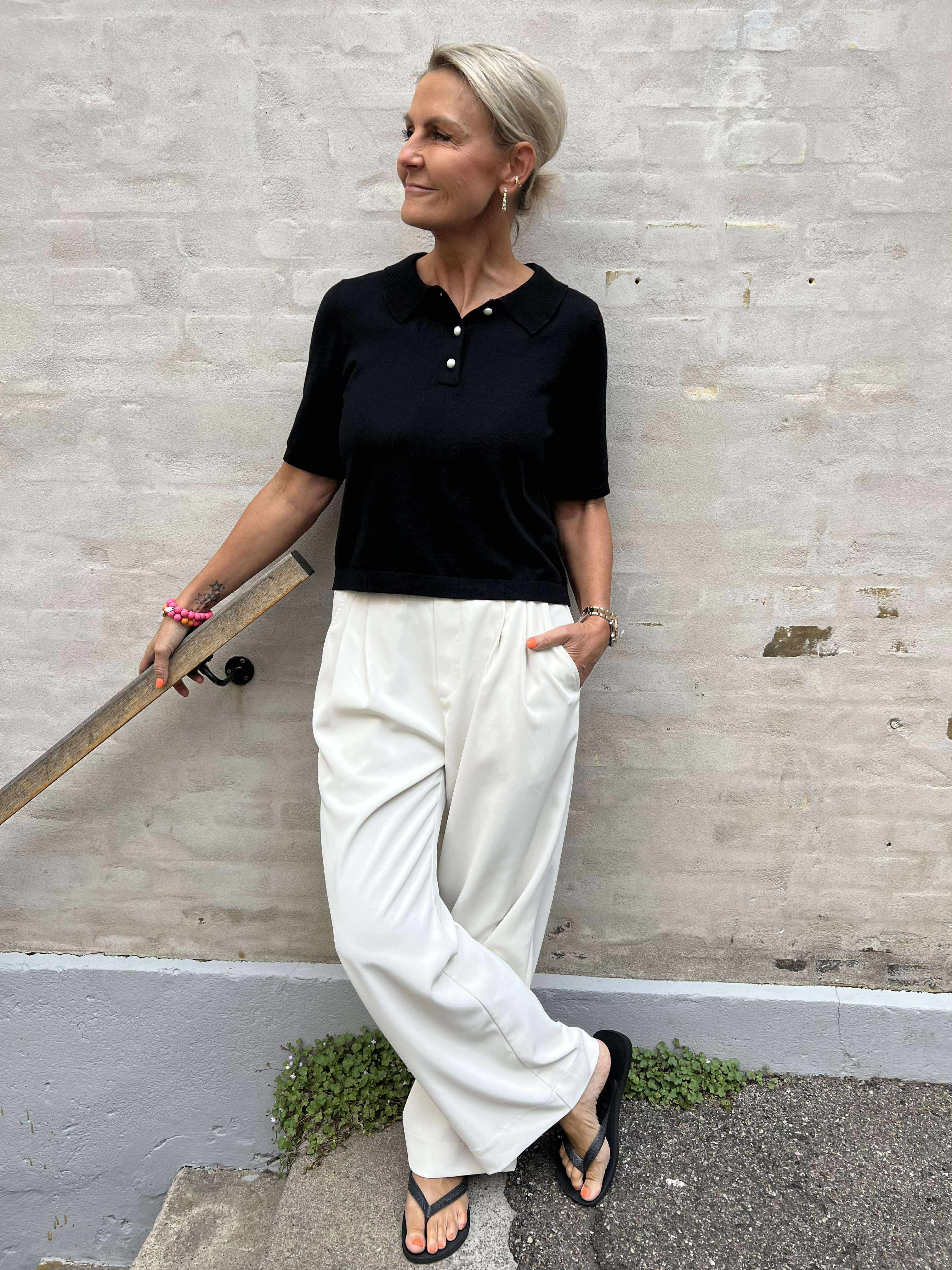 AminaCC logo pant bone