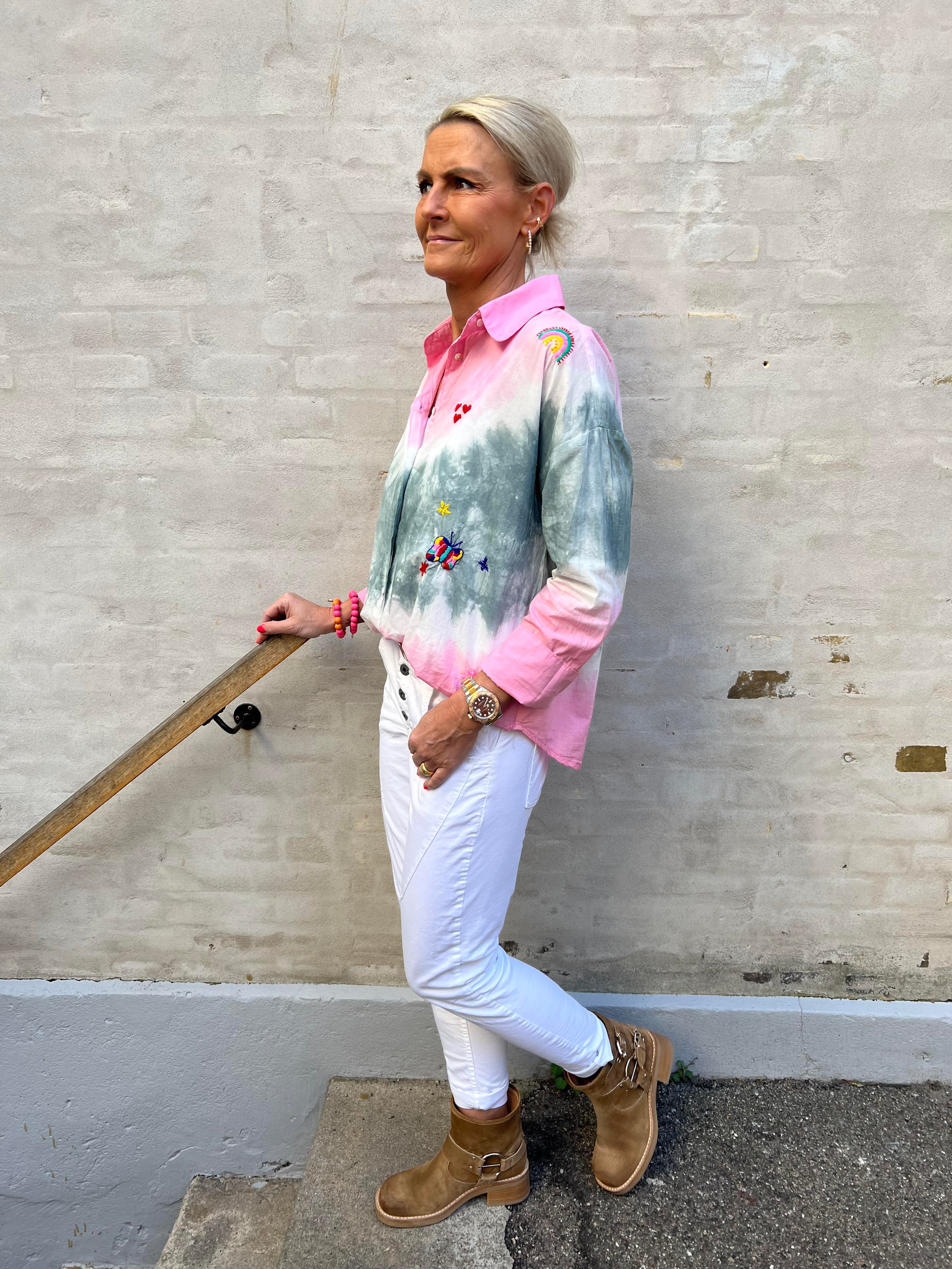 Oui Oui shirt pink- grey
