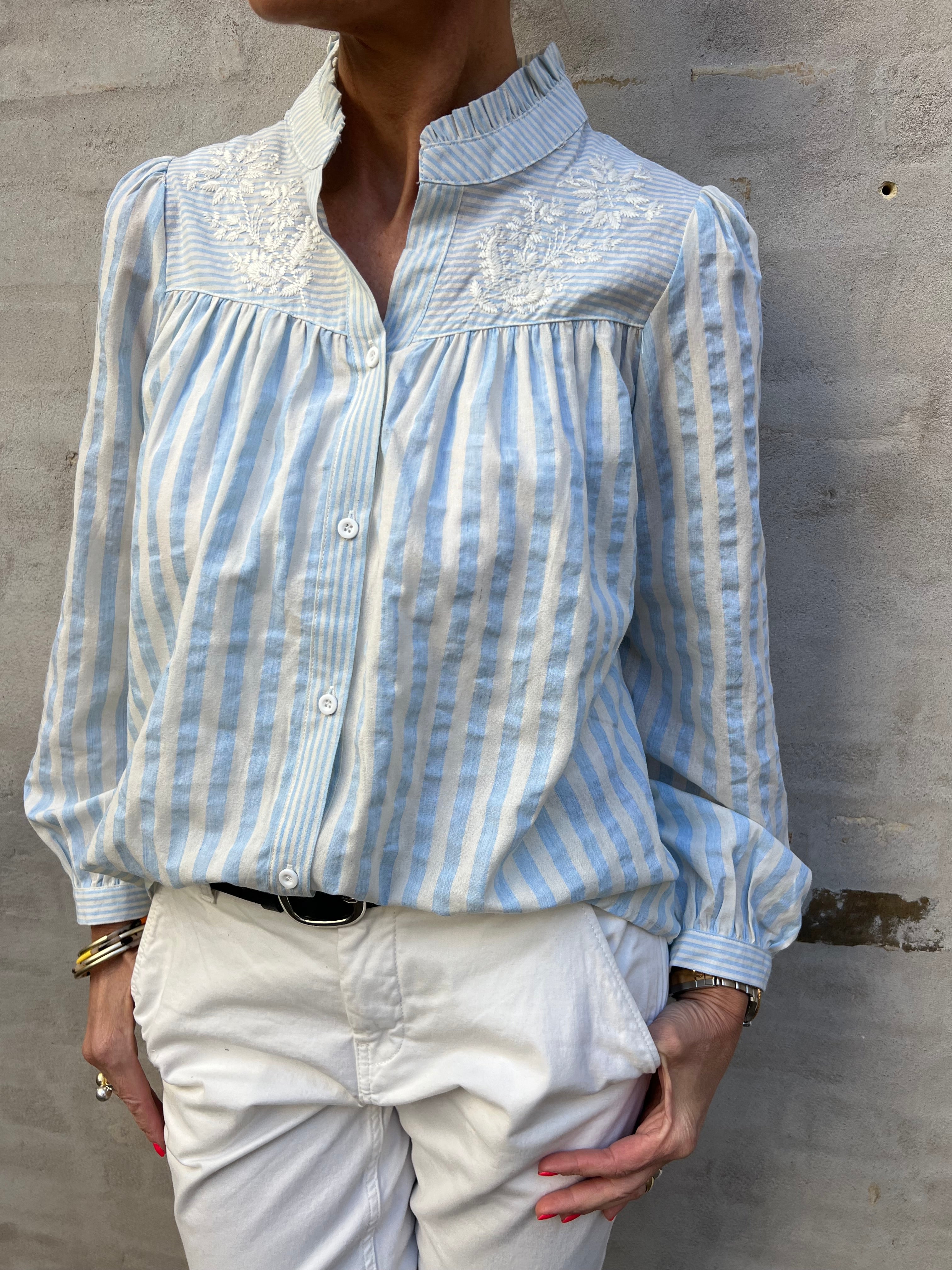 Musy shirt blue stripe