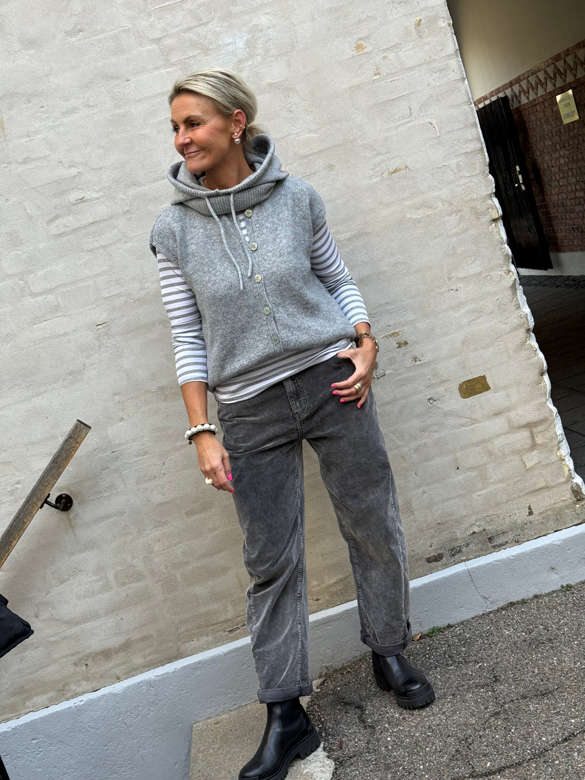 Moffe Corduroy Pants - Grå