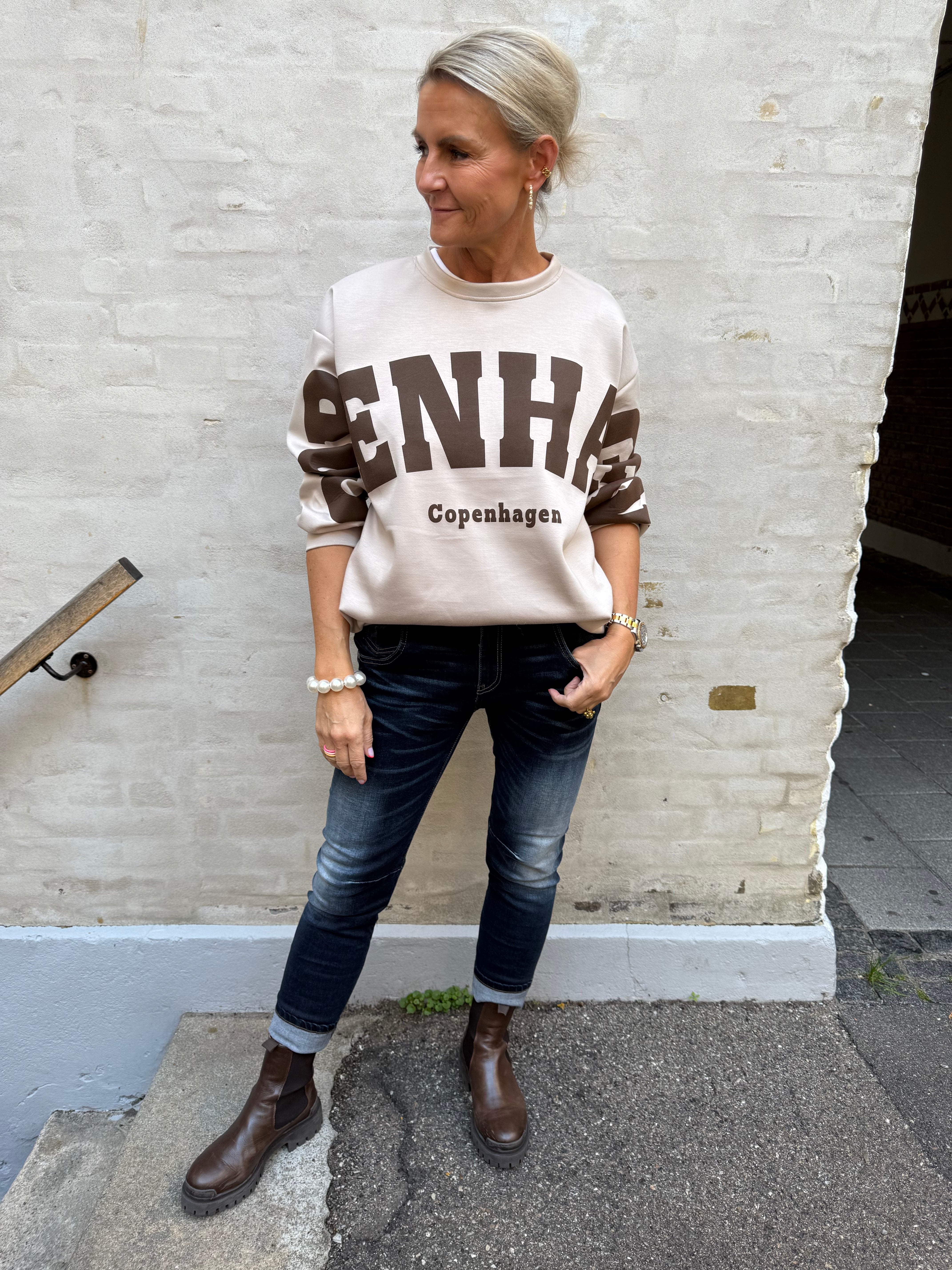 Hibiscus Sweatshirt - Beige