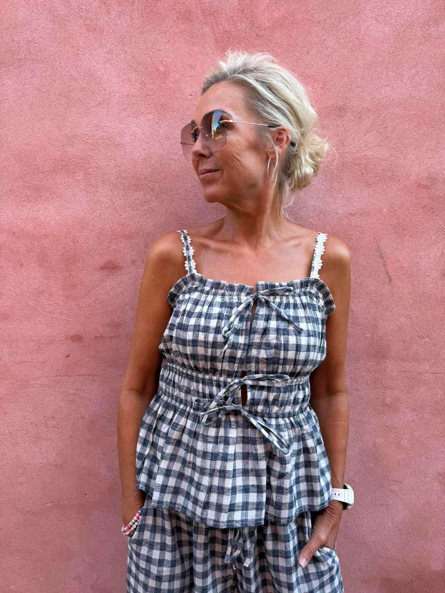Seylor Check Top - Black
